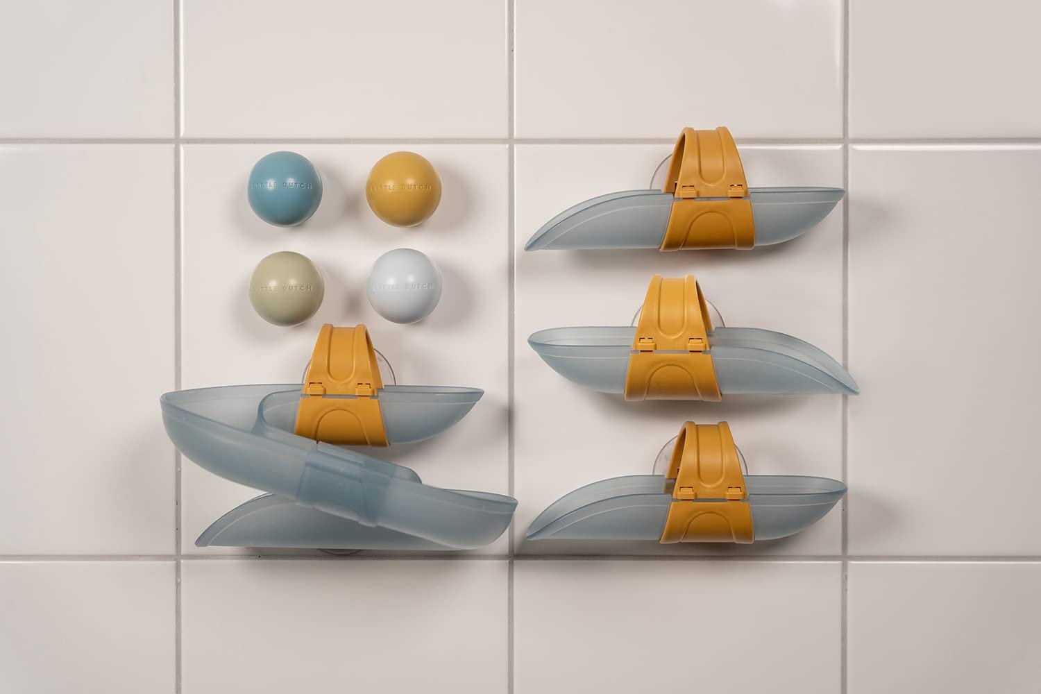 Іграшка для ванни Little Dutch Гірка для кульок Синій, фото №9