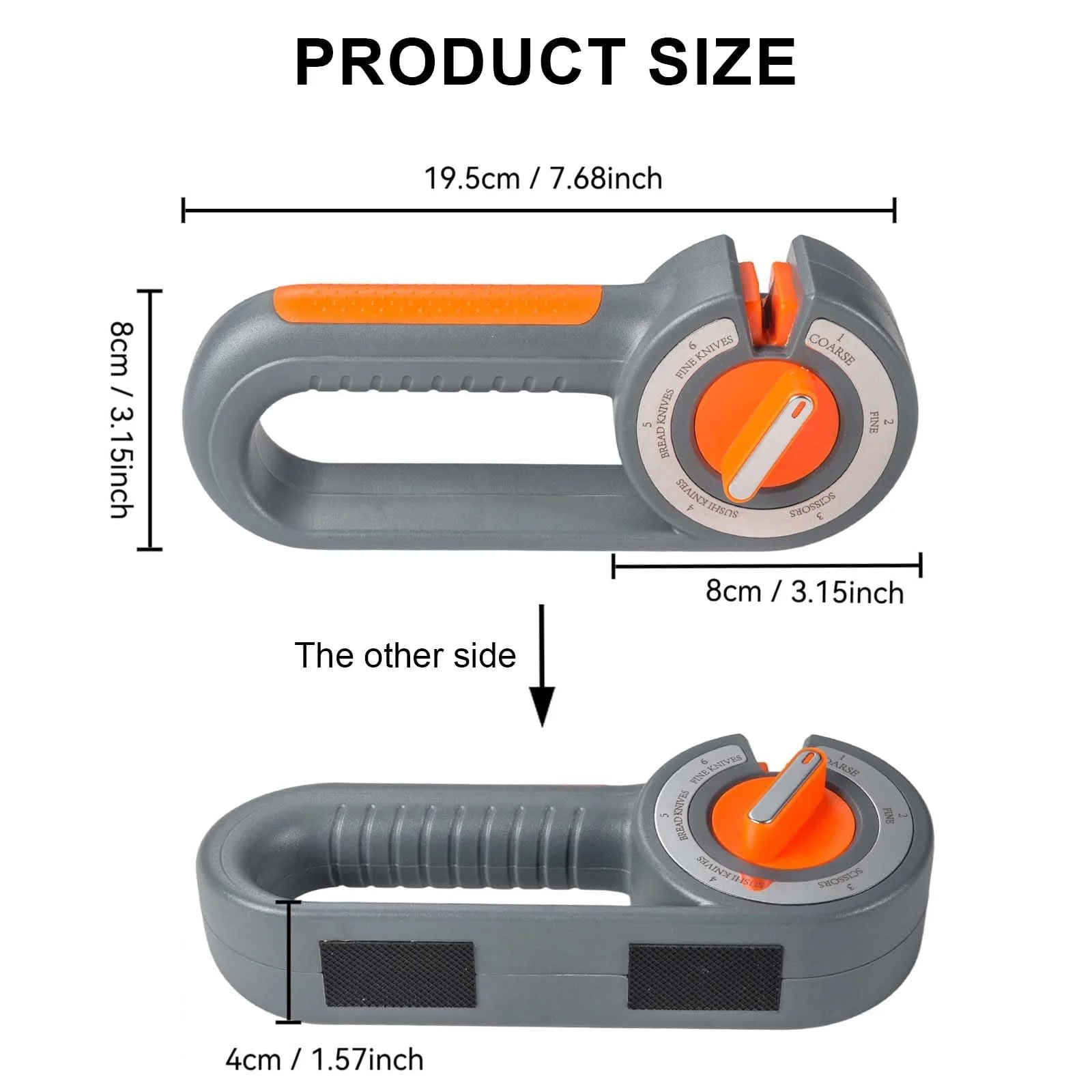 Точило для ножів Професійне 6-в-1 Кераміка та карбід вольфраму 6 рівнів кута ABS, фото №2 Точило для ножів Професійне 6-в-1 Кераміка та карбід вольфраму 6 рівнів кута ABS, фото №2