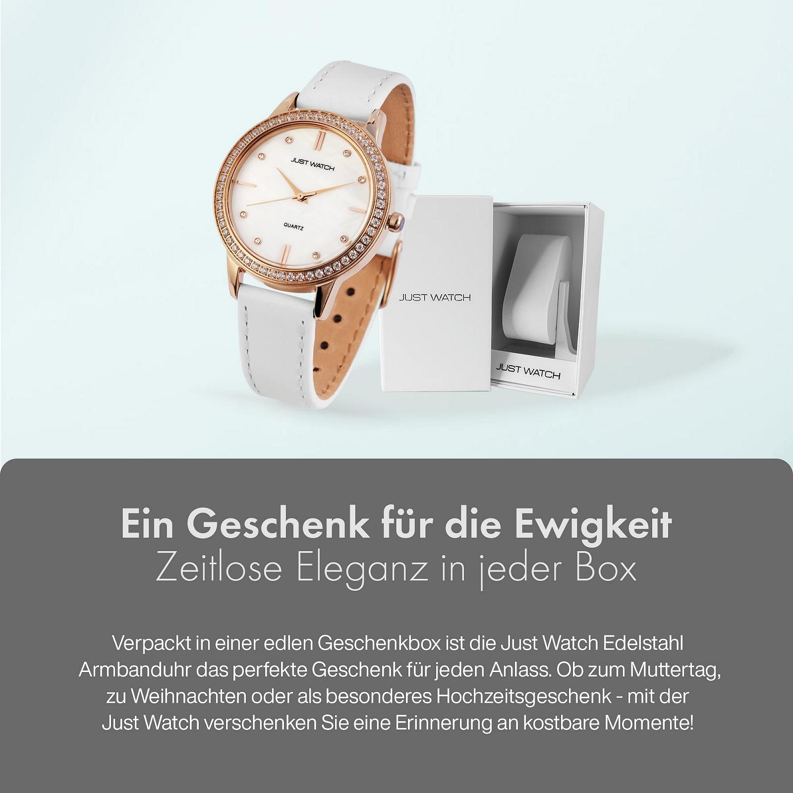 Женские часы Just Watch JW192 Кожа Стразы Аналоговый Кварцевый JW10035, фото №6