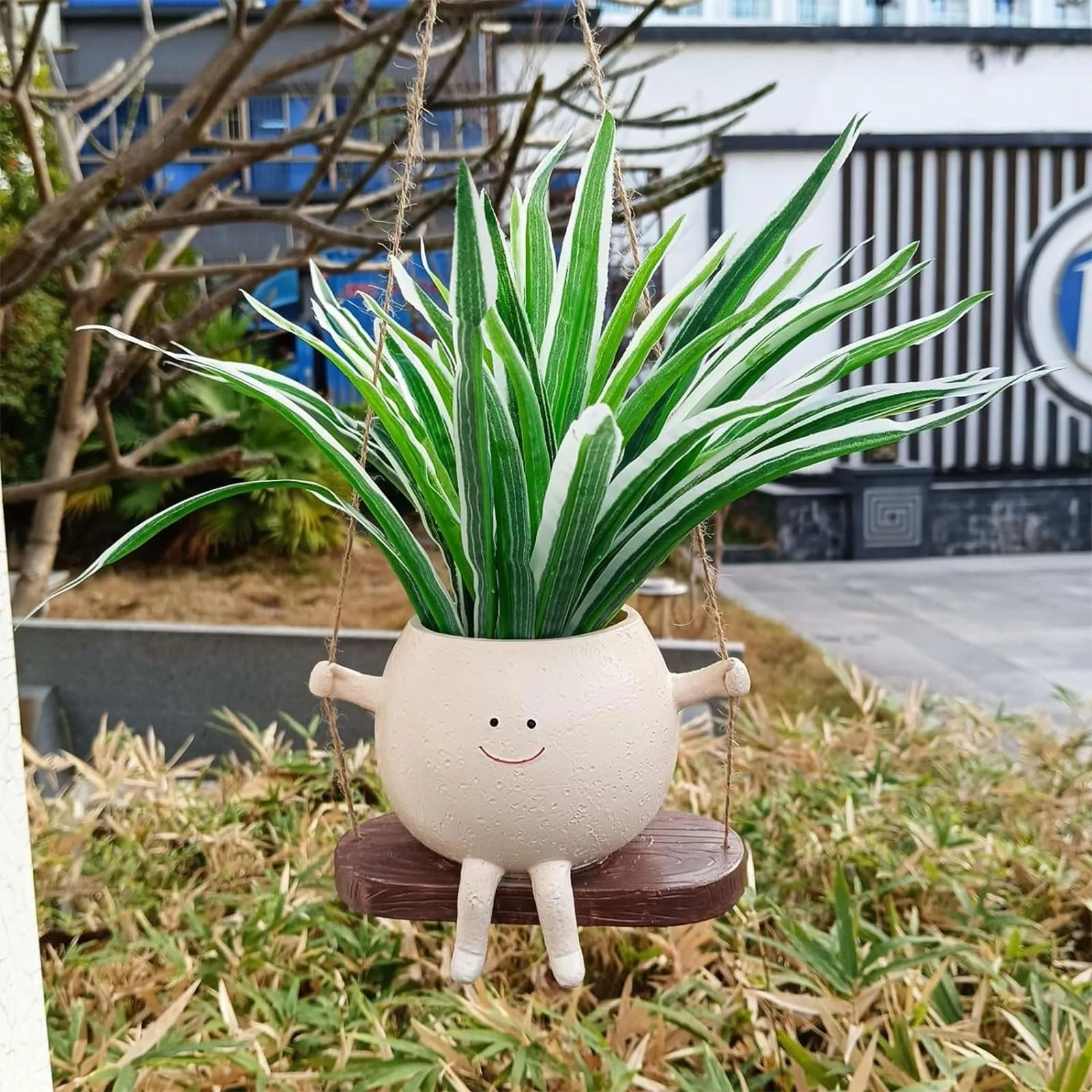 Підвісний квітковий горшок Swing Face усміхнене обличчя для сукулентів та квітів, фото №7