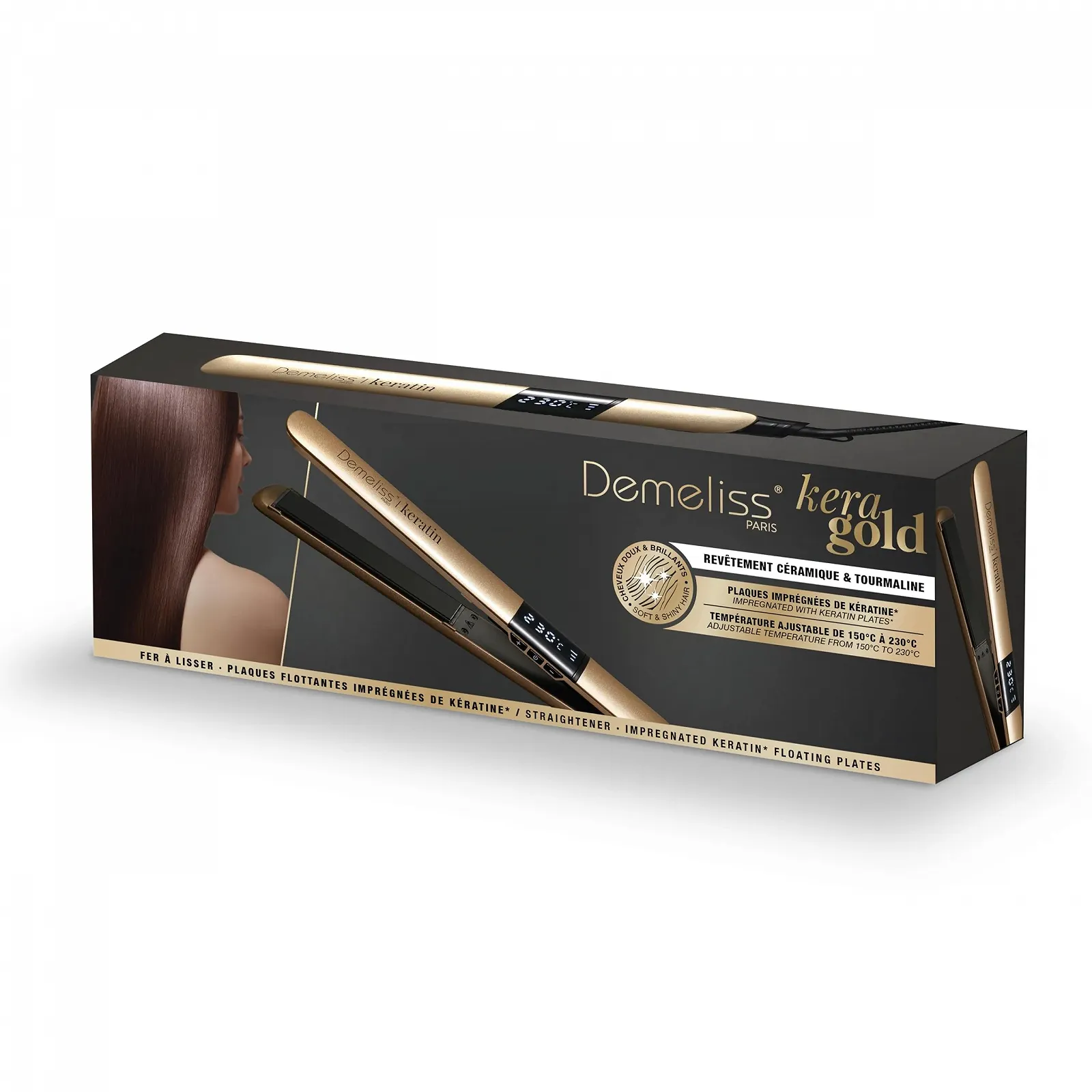 Выпрямитель Demeliss Saint Algue Kera GOLD 2-в-1 150-230°C Цифровой экран, фото №4