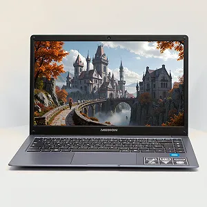 Ноутбук 14" Medion (Lenovo Group) Akoya E14223 | 10-е покоління Intel Celeron N4120 | RAM DDR4 4 ГБ | eMMC 128 ГБ | Intel UHD Graphics 600 | АКБ до 9 годин | Wi-Fi 5.0 | Bluetooth 5.1 | Win11 (5106) - Фото 1