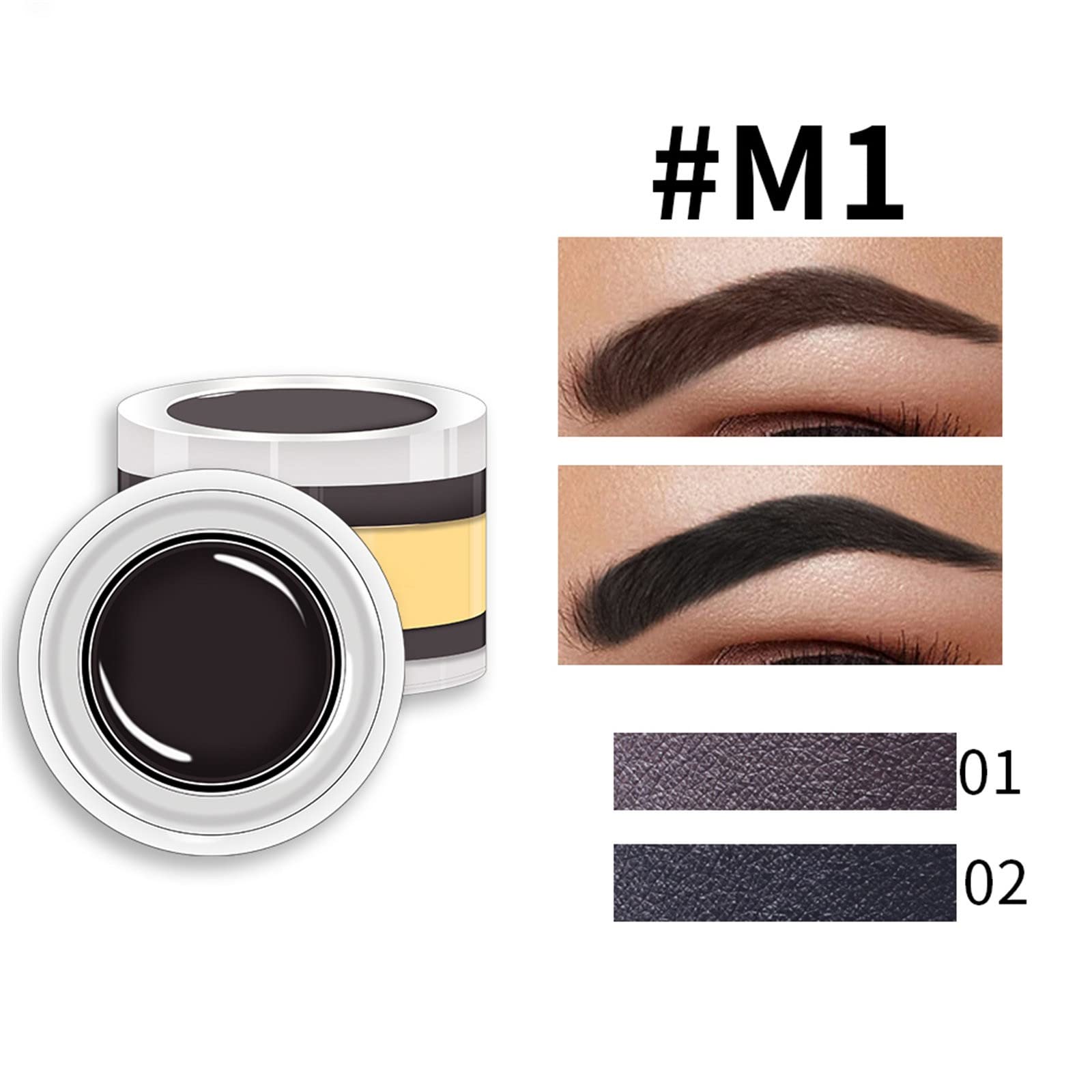 Крем для брів Помада Гель для брів Колір для брів Темно-русий з двосторонньою щіточкою, фото №2