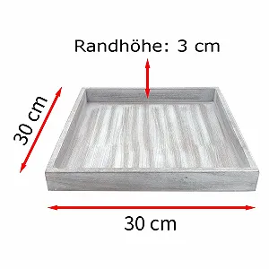 Декоративный поднос ToCi Деревянный в стиле Шебби Шик Винтаж в состаренном виде для свечей и декораций synthetic.ua - Фото 1