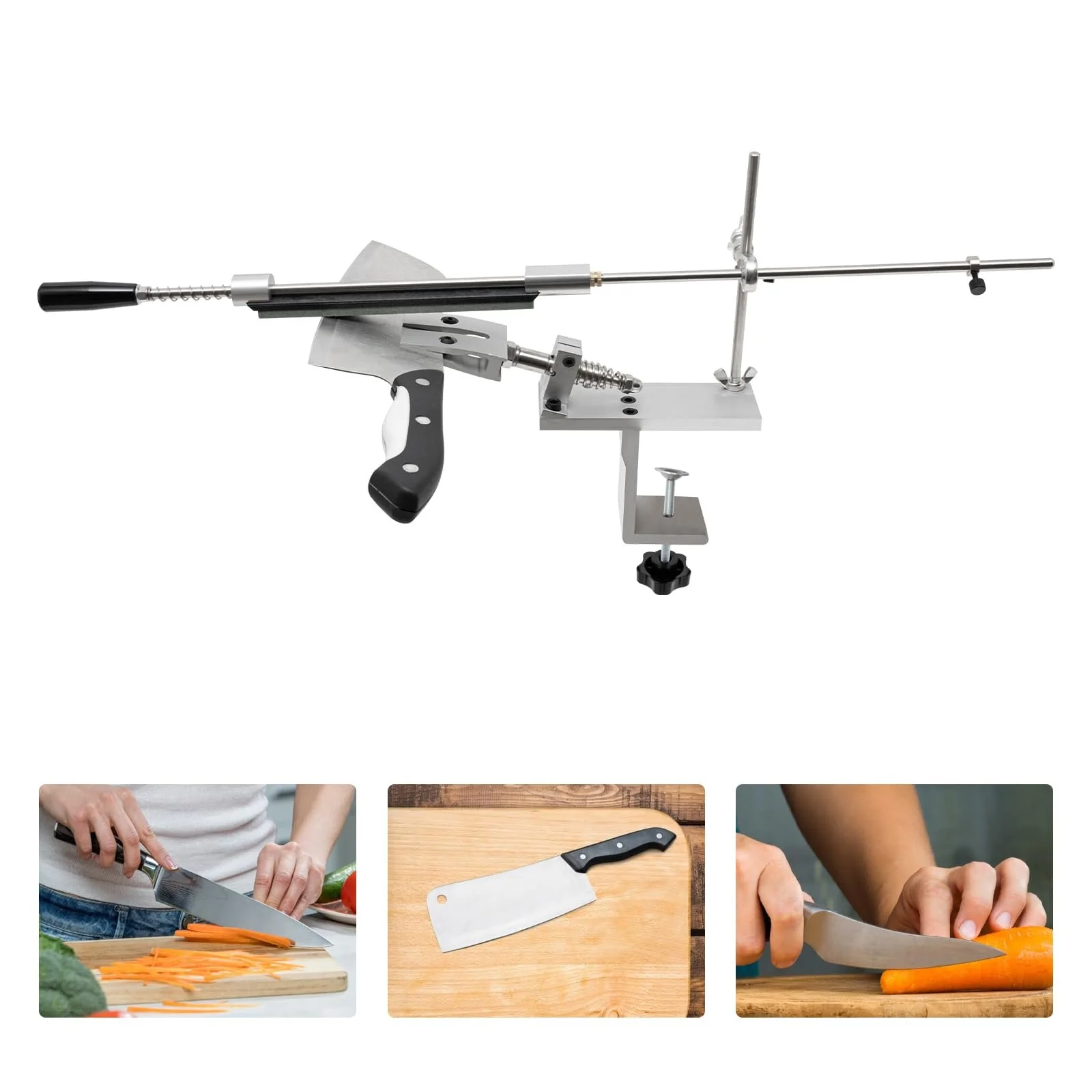 Професійна Точило для ножів 6 каменів Для лез до 400 мм та товщиною до 8 мм Алюмінієвий сплав, фото №9