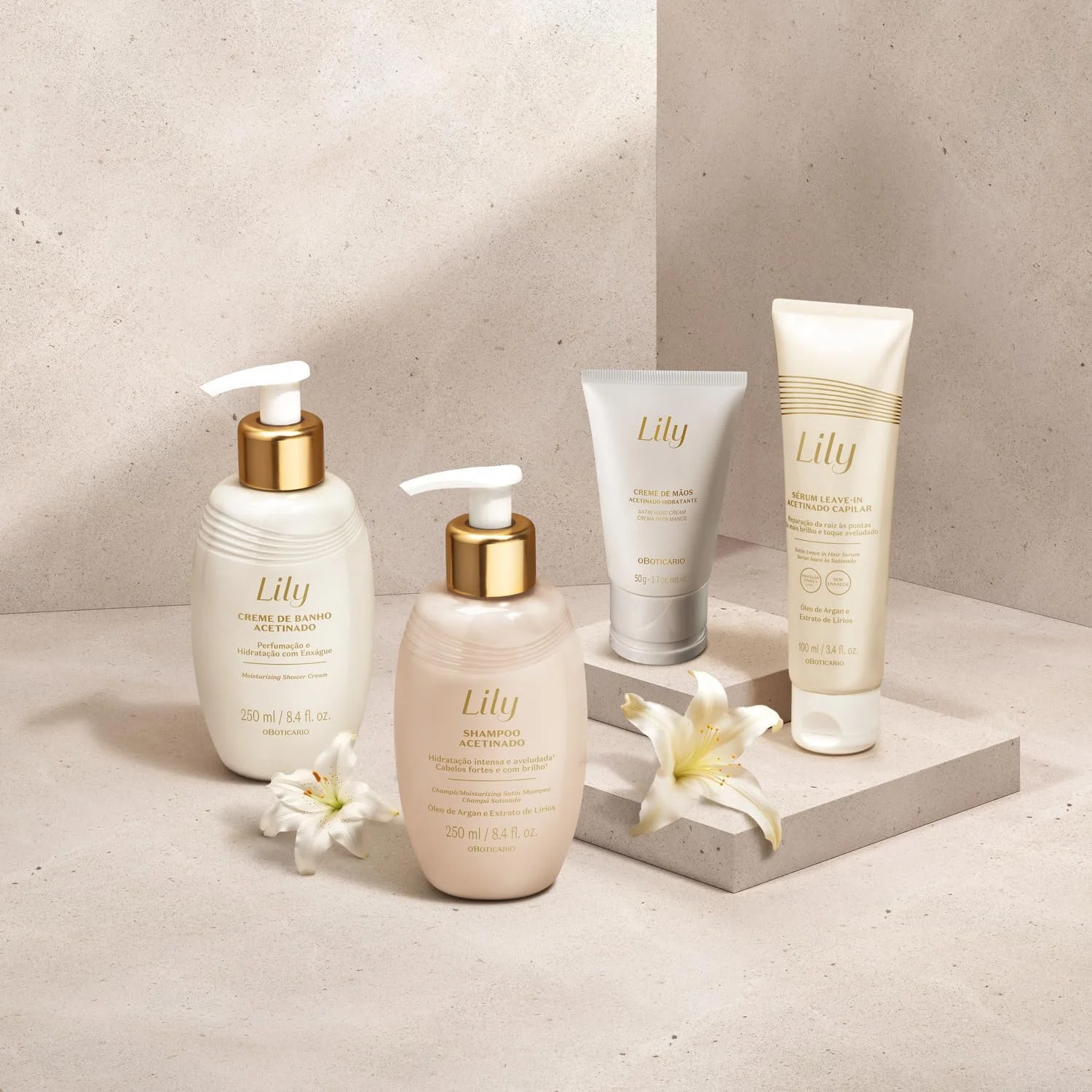 Крем для рук O Boticário Lily Парфюмированный Сатин Увлажняющий с длительным ароматом 50 г, фото №6