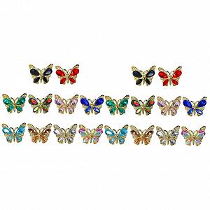 Наклейки на ногти FRCOLOR 20 шт. Аксессуары для ногтей Бабочки Ювелирные изделия для ногтей Аксессуары для ногтей Украшения для ногтей DIY Украшения для маникюра Циркон E Украшение 3D смола - Фото 1