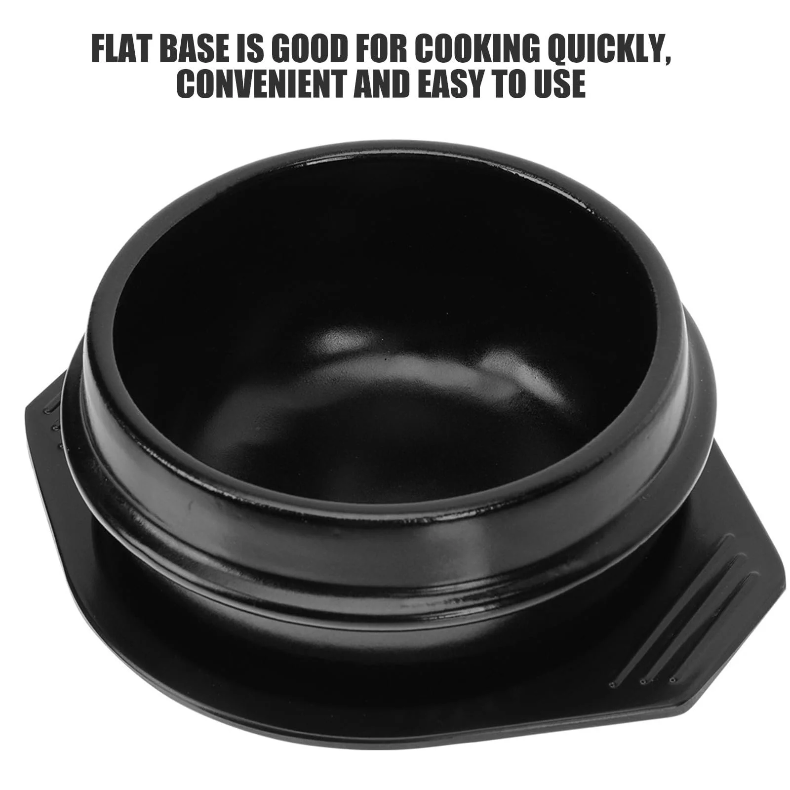 Каструля керамічна BESPORTBLE з жаростійкою підставкою для бібімбапу та тушкування, фото №3