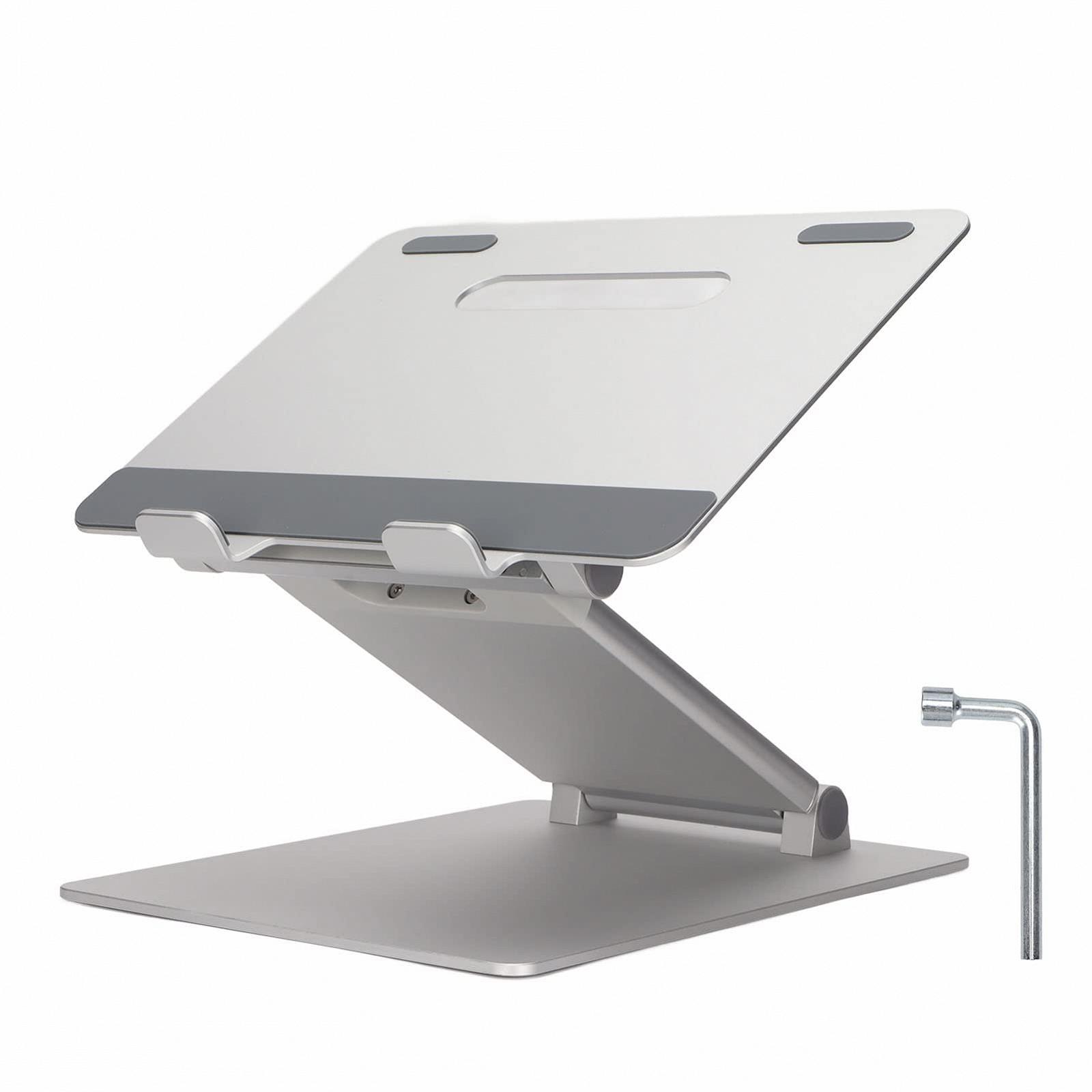 Підставка для ноутбука для столу регульована, з силіконовою накладкою і тепловідведенням, фото №1
