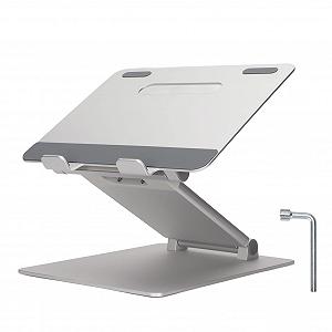 Підставка для ноутбука для столу регульована, з силіконовою накладкою і тепловідведенням - Фото 1