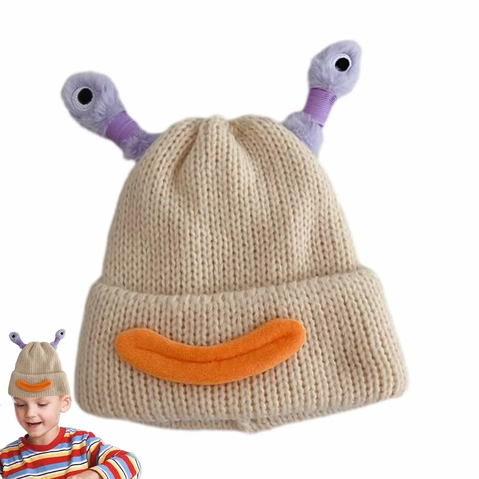 Шапка-бини Demaxiyad Смешная, зимняя трикотажная, фото №7