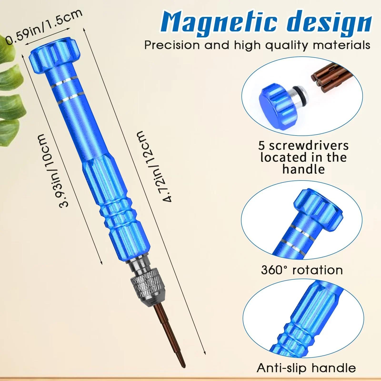 Викрутка Glasses 6 в 1 Mini Blue, фото №2