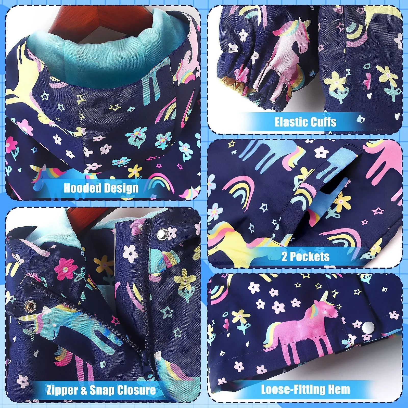 Водонепроникна куртка JinBei для дітей, дитяче пальто з капюшоном, фото №5