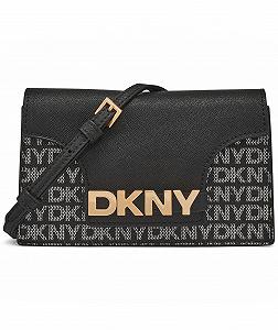 Гаманець DKNY Avril Жіночий Чорний Логотип/Чорний, One Size, Клатч - Фото 1