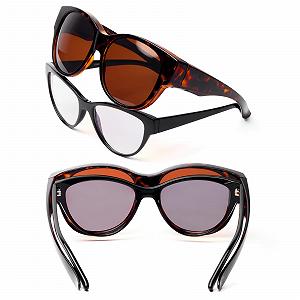 Солнцезащитные очки на обычные очки Face Shadow Поляризованные Женские UV400 synthetic.ua - Фото 1