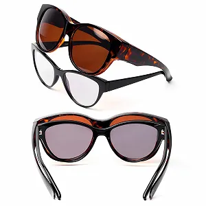 Солнцезащитные очки на обычные очки Face Shadow Поляризованные Женские UV400 synthetic.ua - Фото 1