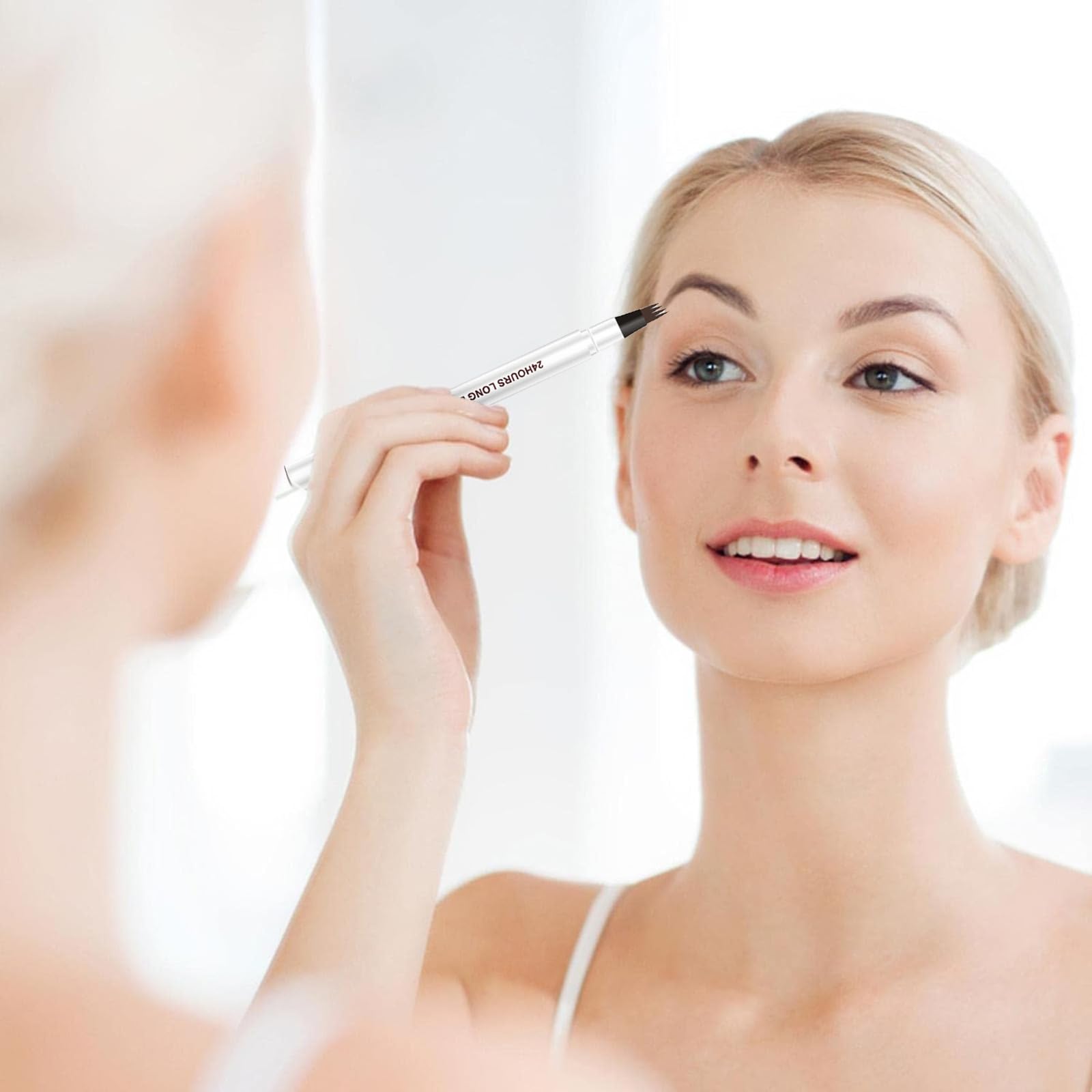 Олівець для брів з 4-спицевим аплікатором Водостійкий 3D Натуральний тривалий мікро олівець для брів, фото №3 Олівець для брів з 4-спицевим аплікатором Водостійкий 3D Натуральний тривалий мікро олівець для брів, фото №3