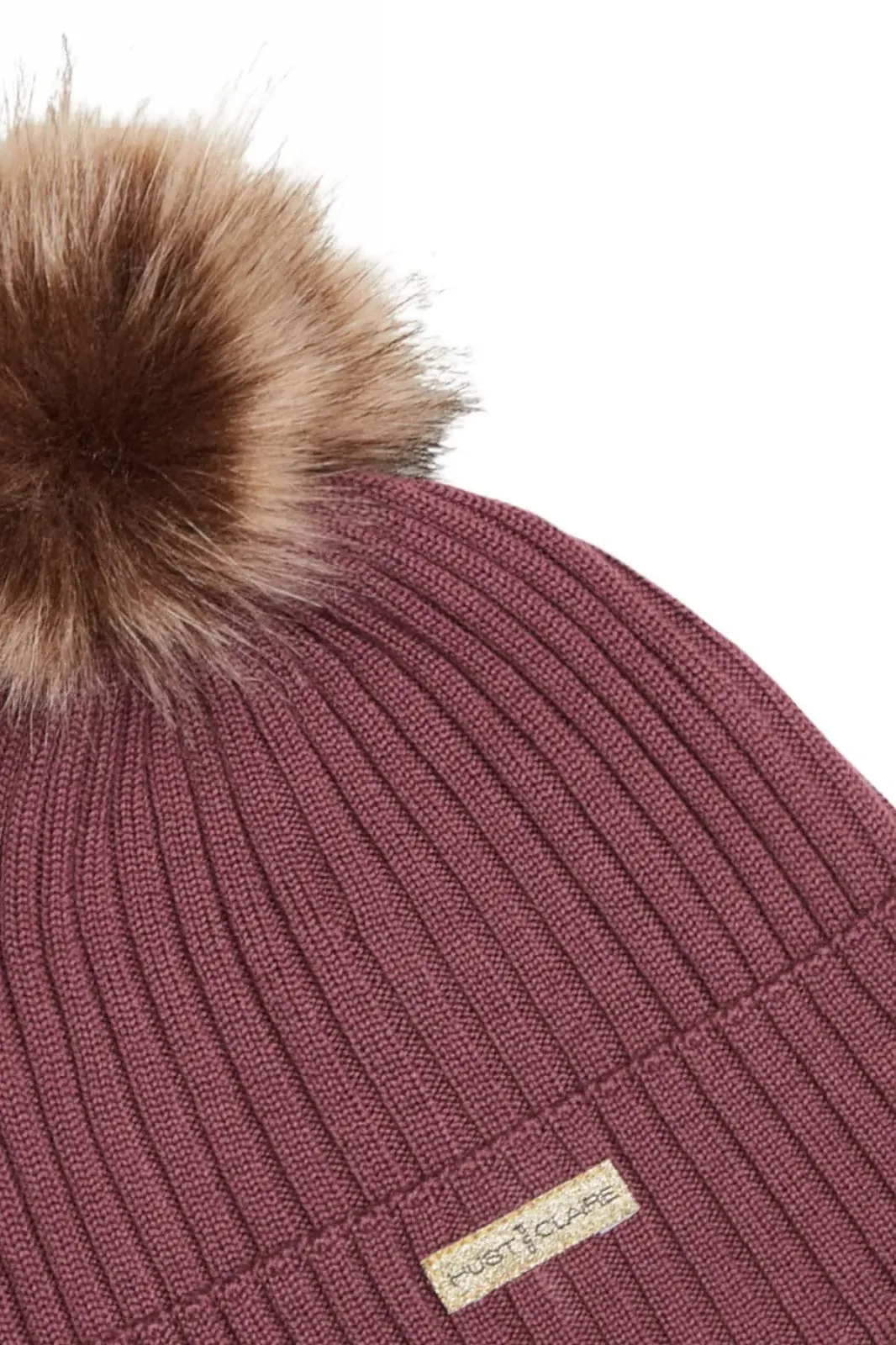Шерстяная шапка для девочки Hust and Claire с помпоном Fry (3-5 лет), фиолетовый инжир, фото №2