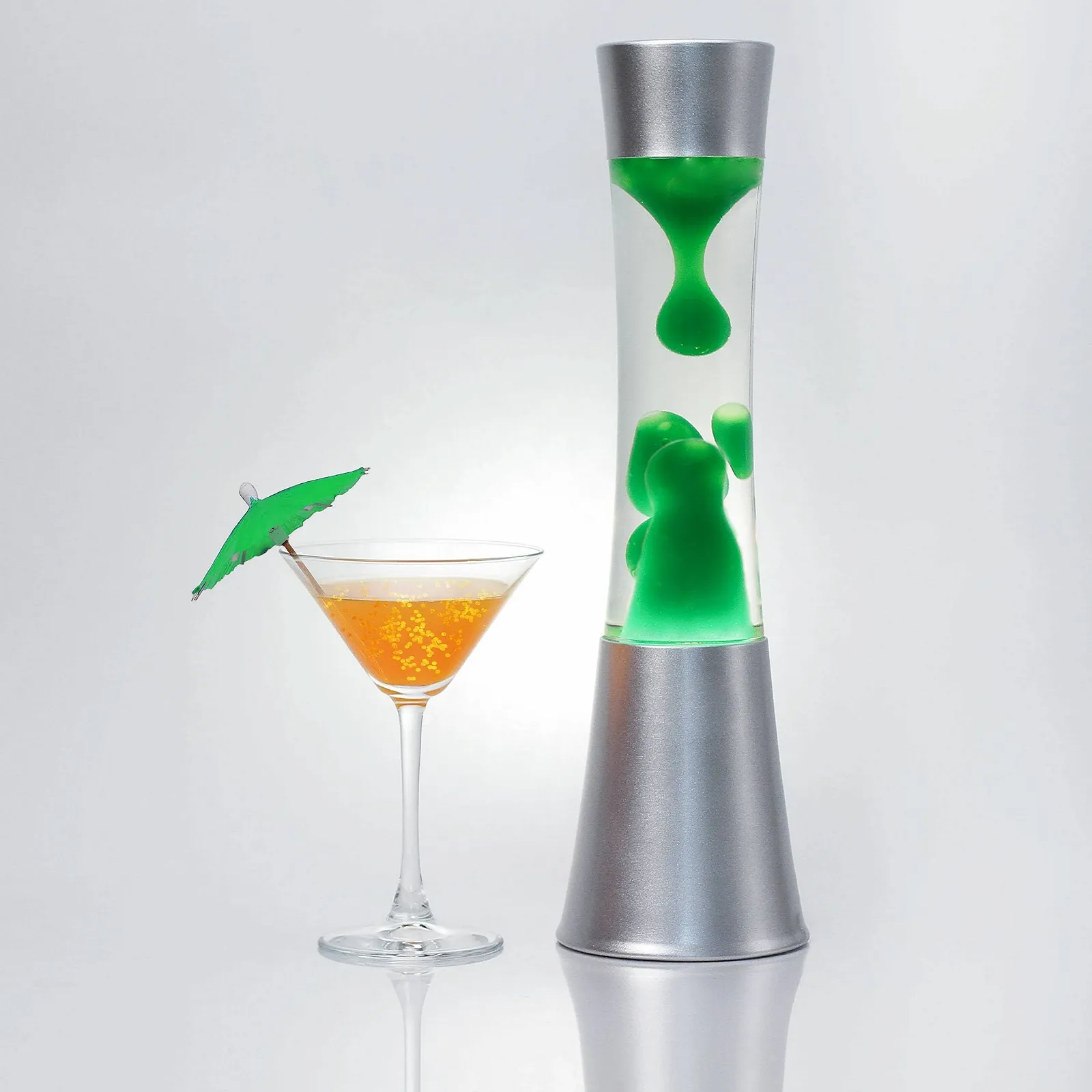 Лавова лампа Licht-Erlebnisse Sandro Fresh G9 39.5 см Зелена/Срібляста, фото №1