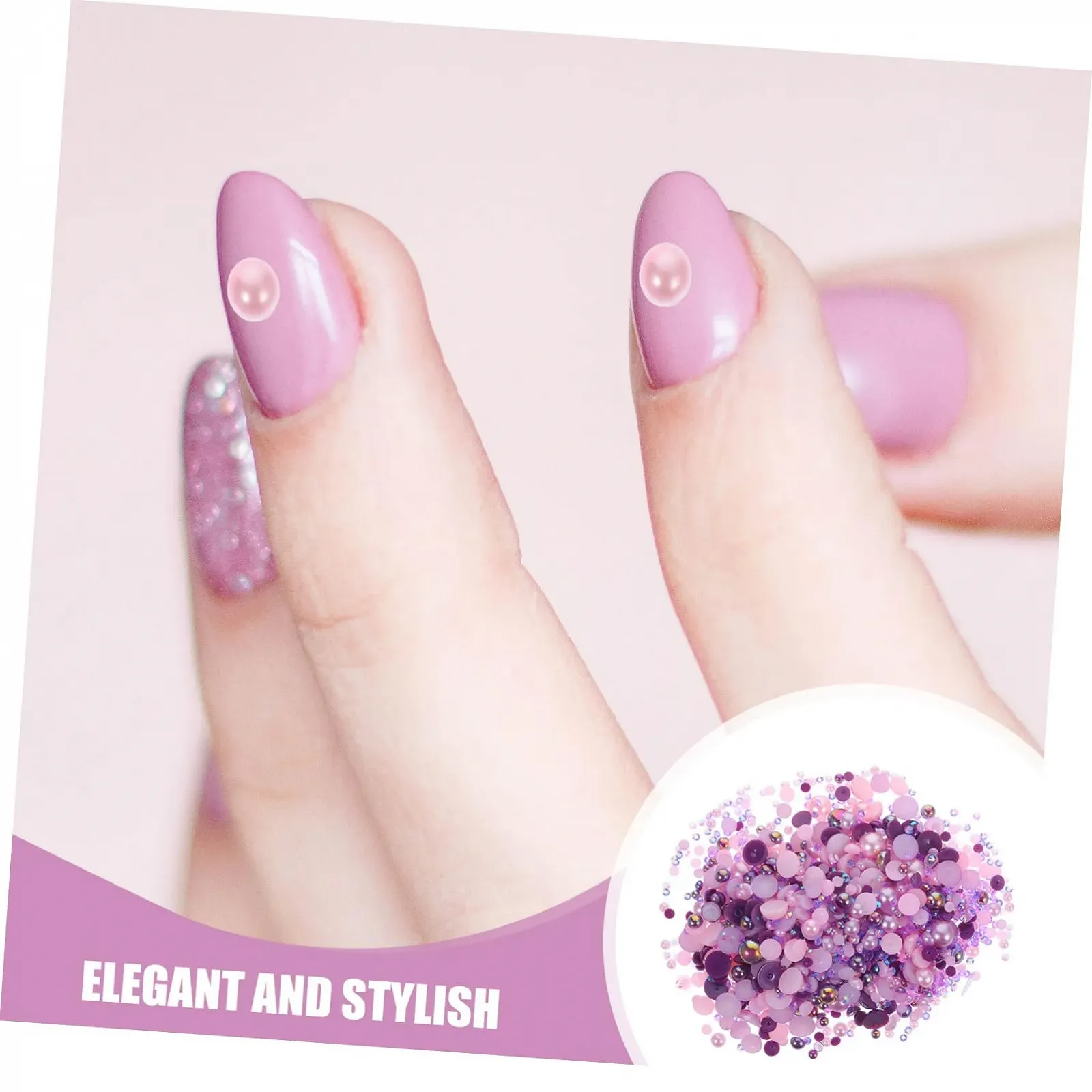 Mikinona Перли та стрази Flatback для манікюру та творчих проєктів 60 г, фото №6