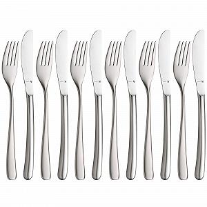 Купити Набір десертних/сніданкових столових приборів WMF Vision Cromargan Protect з нержавіючої сталі, 12 предметів на 6 персон, надзвичайно стійкий до подряпин, з вставним лезом - Фото 1 Набір десертних/сніданкових столових приборів WMF Vision Cromargan Protect з нержавіючої сталі, 12 предметів на 6 персон, надзвичайно стійкий до подряпин, з вставним лезом - Фото 1
