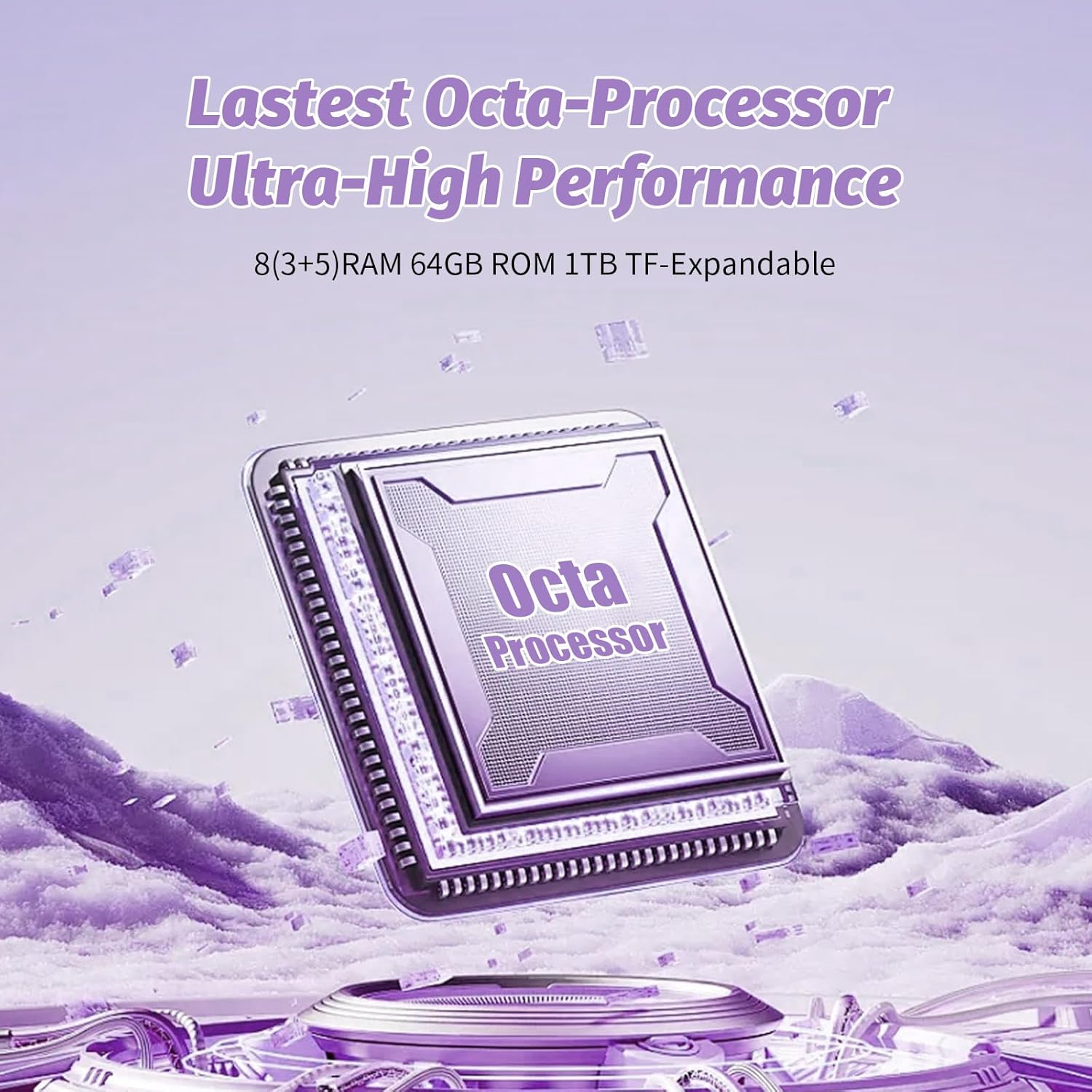 Планшет 10.1" Jeazans KT1016 3+5/64GB 8 ядер Android 14 5000 Purple, фото №2
