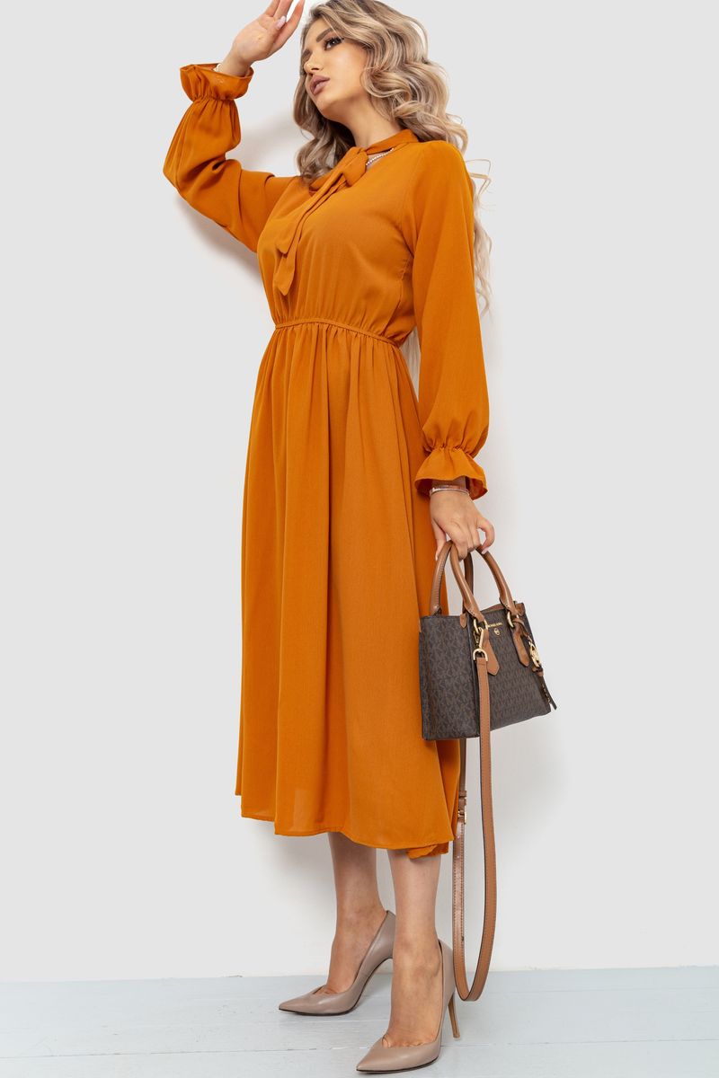 Платье нарядное цвет янтарный 204R601, фото №3