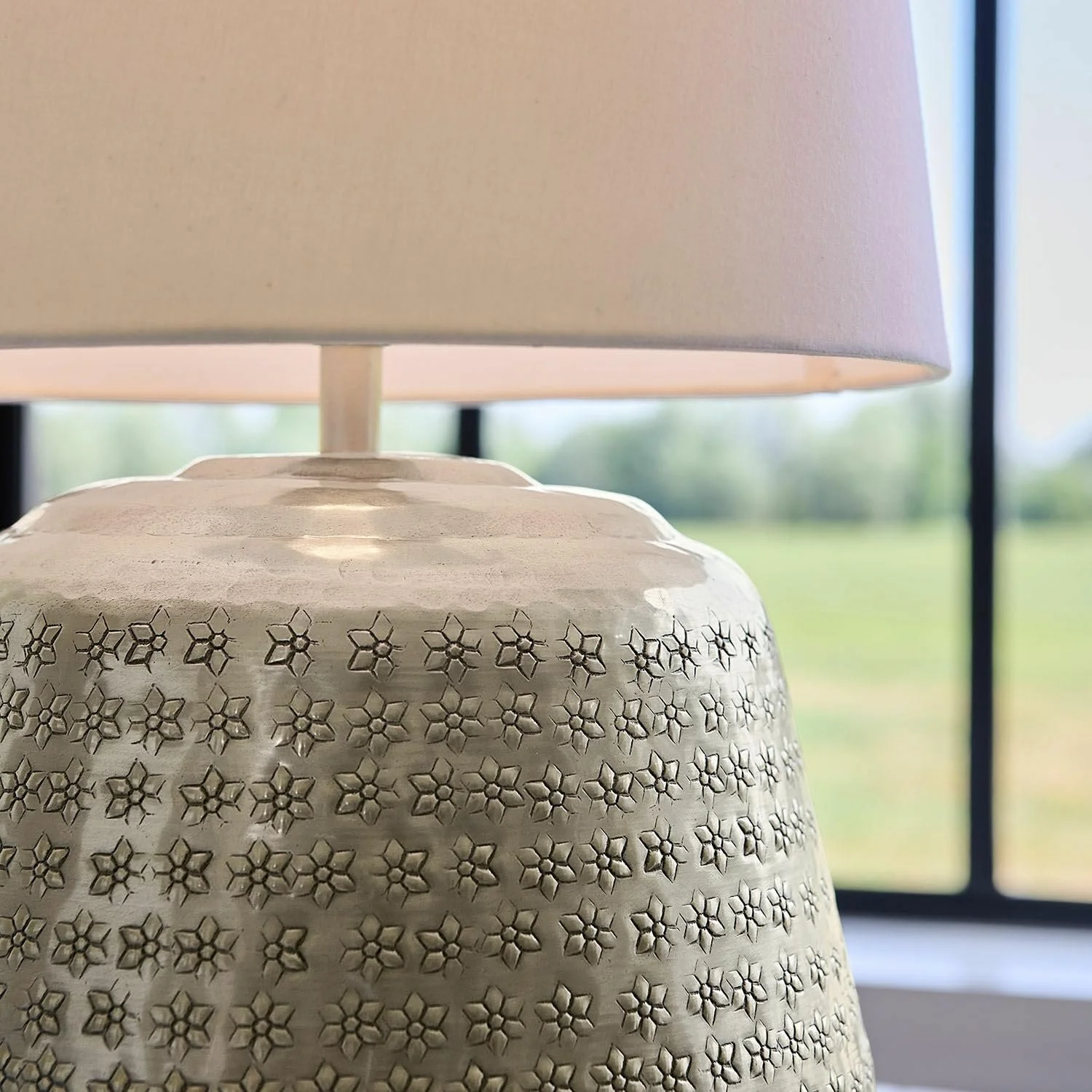 Настільна лампа LOBERON Blanco Silver, фото №4