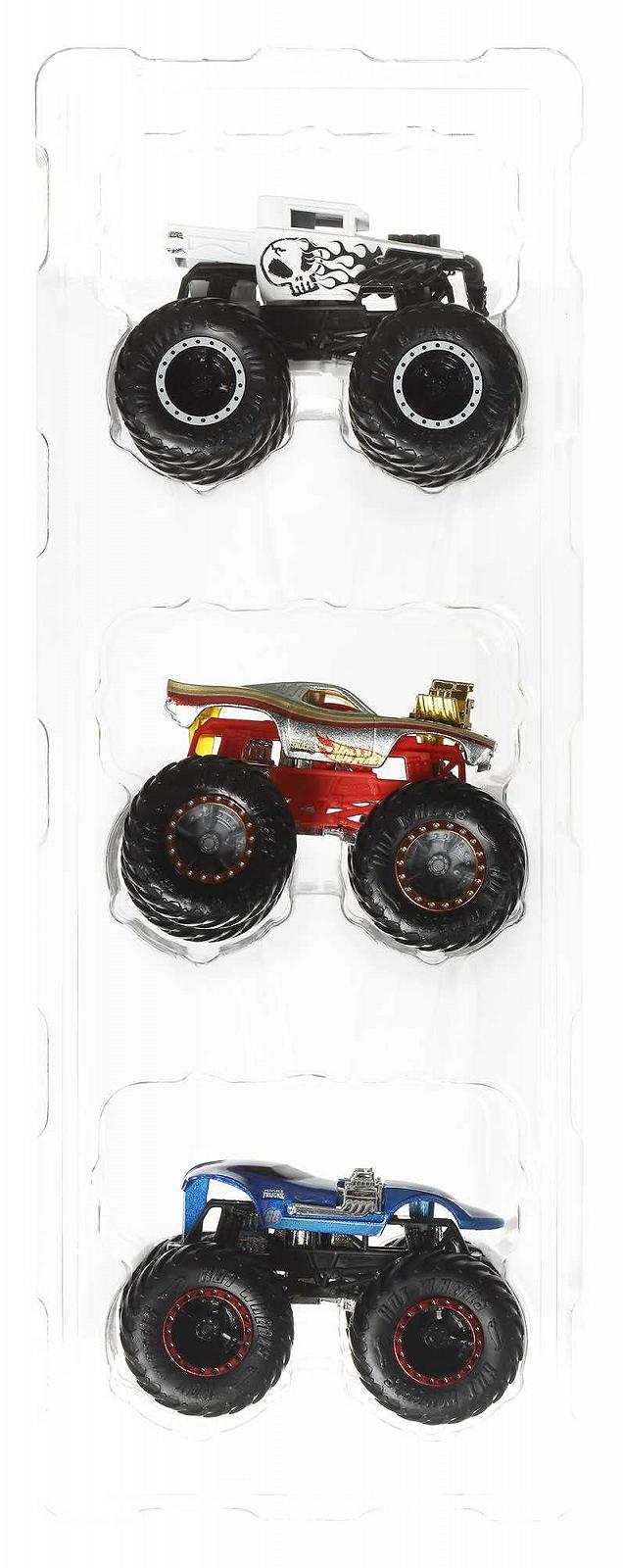 Іграшкові машини Hot Wheels Monster Trucks Creatures Пак 3 шт 1:64 Shark Wreak, Piran-ahh & Mega Wrex Іграшка для дітей від 3 років, фото №2