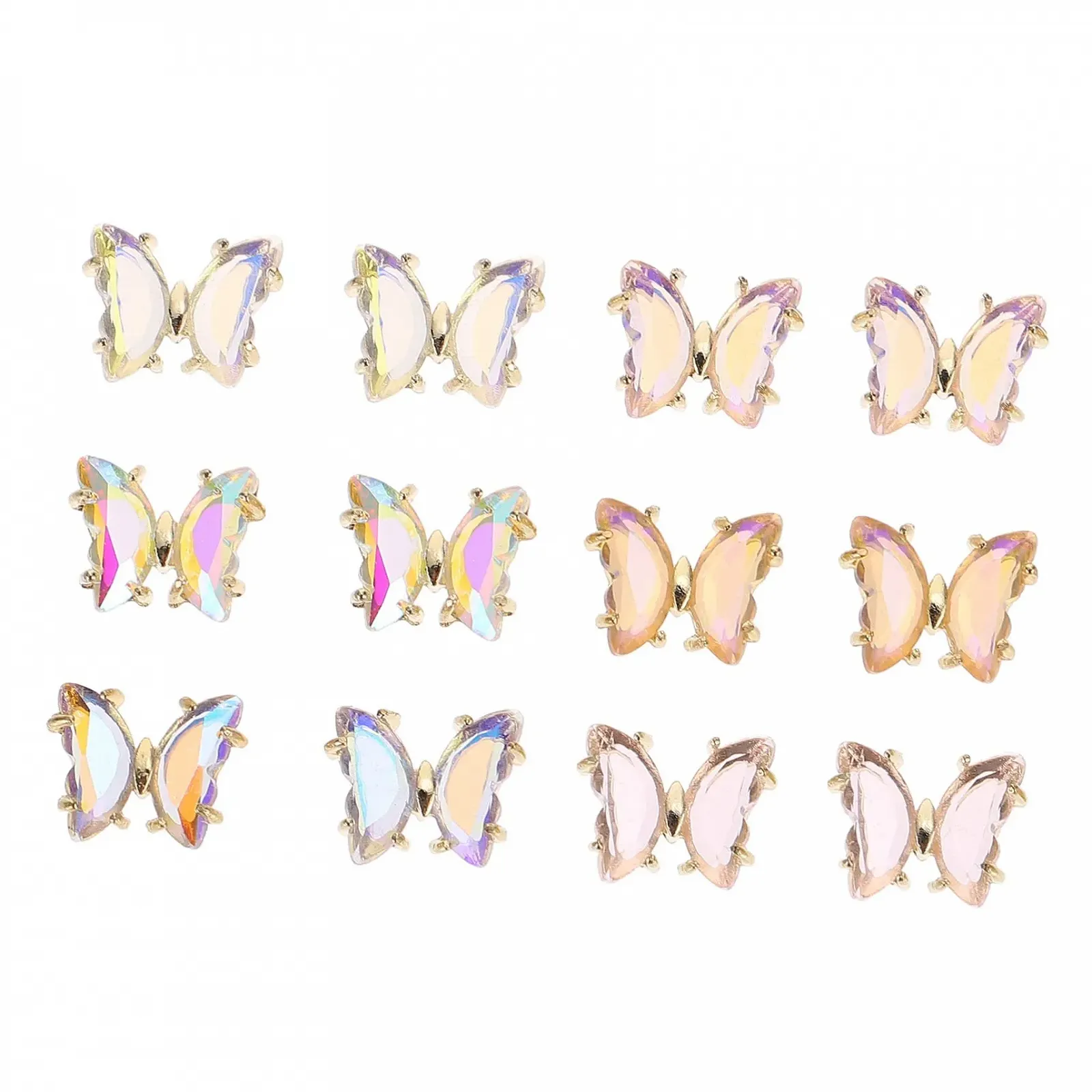 Подвеска для ногтей Бабочка Housoutil 12шт Кристаллические стразы Циркон 3D, фото №1 Подвеска для ногтей Бабочка Housoutil 12шт Кристаллические стразы Циркон 3D, фото №1
