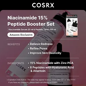 Набір COSRX Niacinamide 15% Peptide Booster - Ексклюзив для Amazon - Набір для догляду за шкірою synthetic.ua - Фото 1
