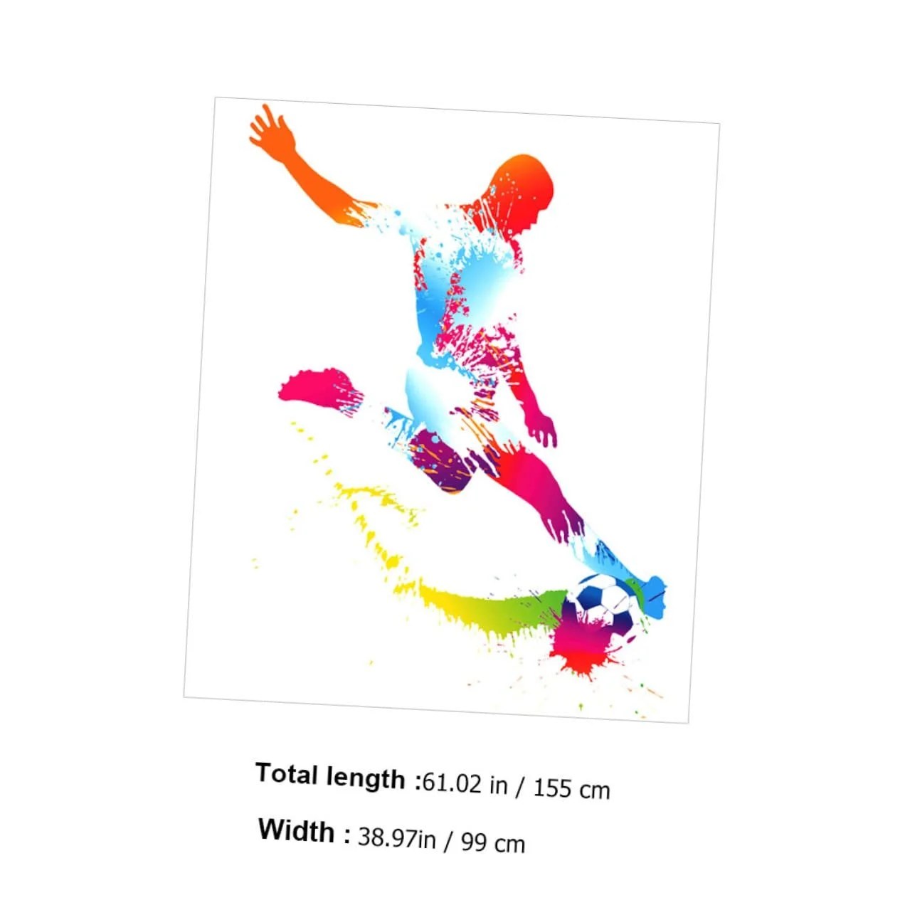 Настінна наклейка Football Watercolour Sports самоклейна знімна, фото №2
