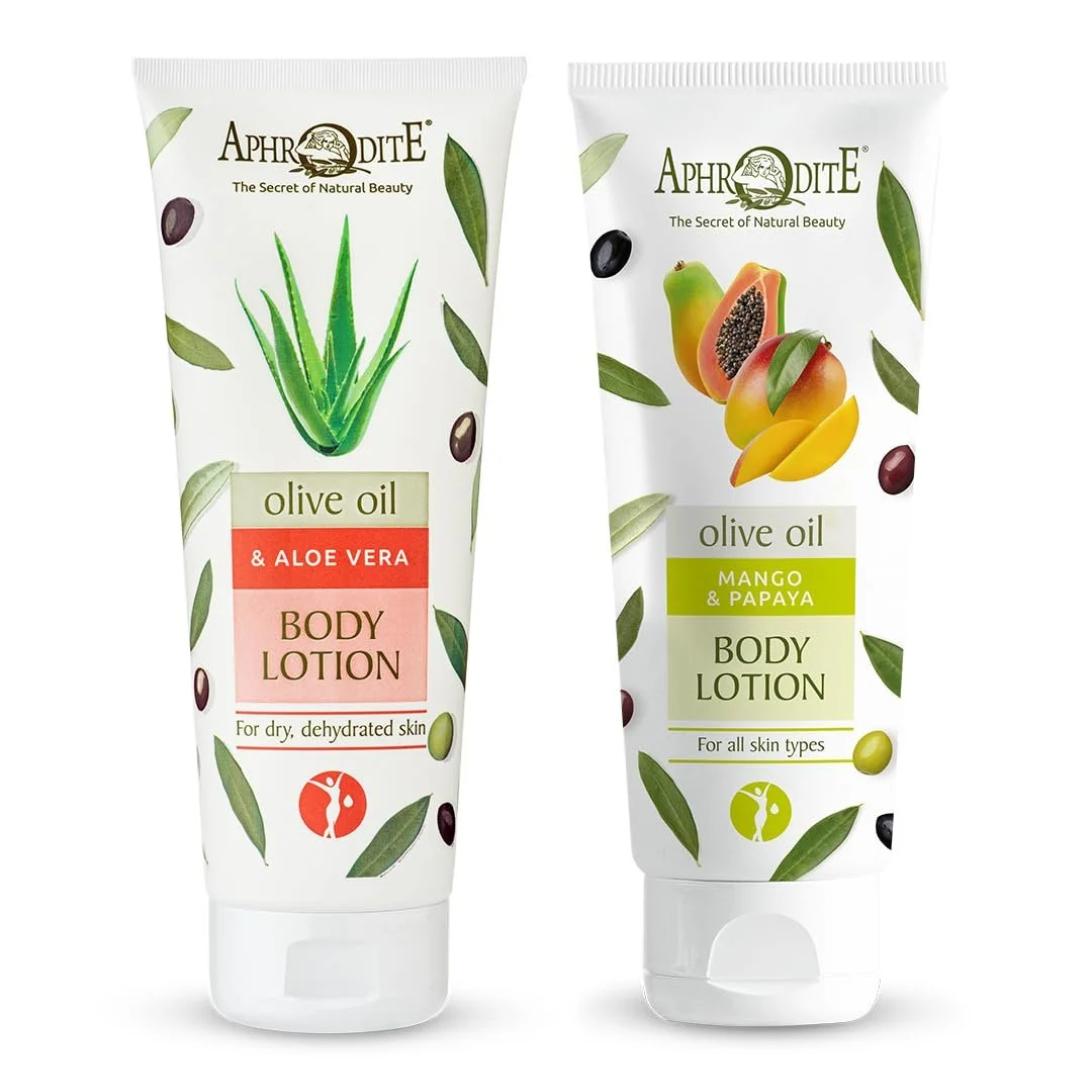 Лосьон для тела Aphrodite Набор по уходу за телом Интенсивное увлажнение, гладкая кожа - 1x лосьон для тела с алоэ вера, 1x лосьон для тела с манго и папайей - Укрепляющий крем для тела, фото №1