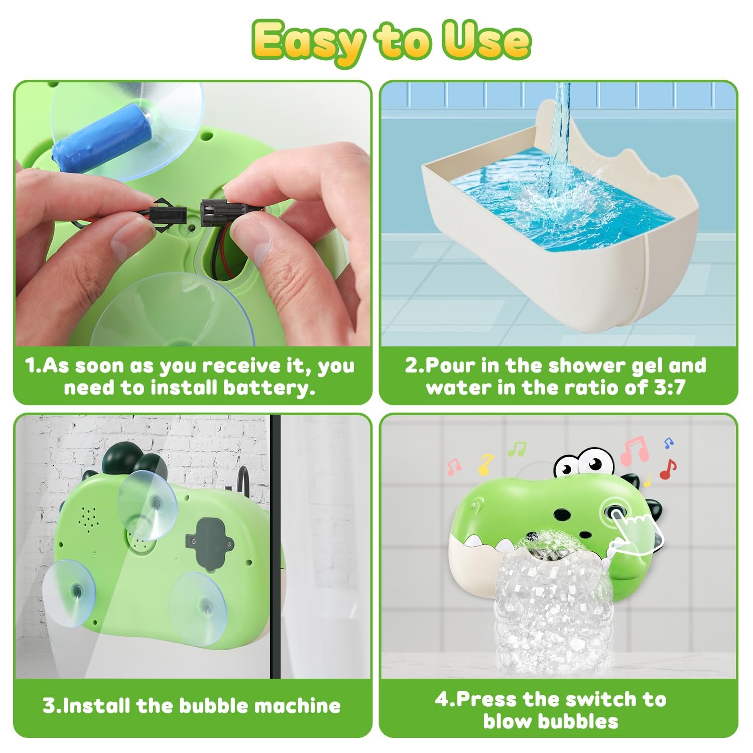 Игрушка для ванны Динозавр, Перезаряжаемая, фото №3