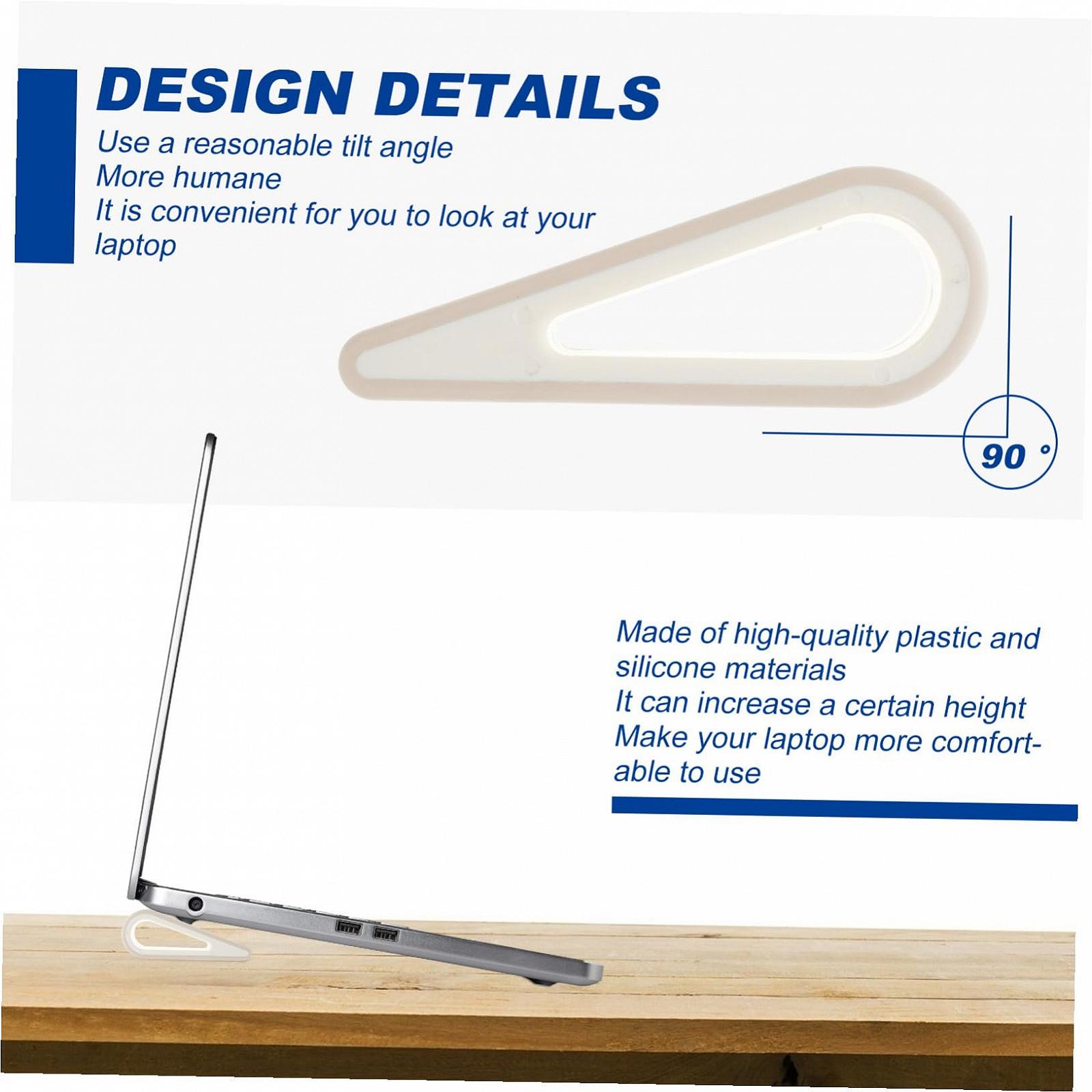 Подставка для ноутбука VANZACK, 2 шт., легкая силиконовая, эргономичная клиновидная конструкция, улучшенное отведение тепла, регулируемый наклон, портативная, прочная подставка для ноутбука для офиса и дома, фото №3 Подставка для ноутбука VANZACK, 2 шт., легкая силиконовая, эргономичная клиновидная конструкция, улучшенное отведение тепла, регулируемый наклон, портативная, прочная подставка для ноутбука для офиса и дома, фото №3