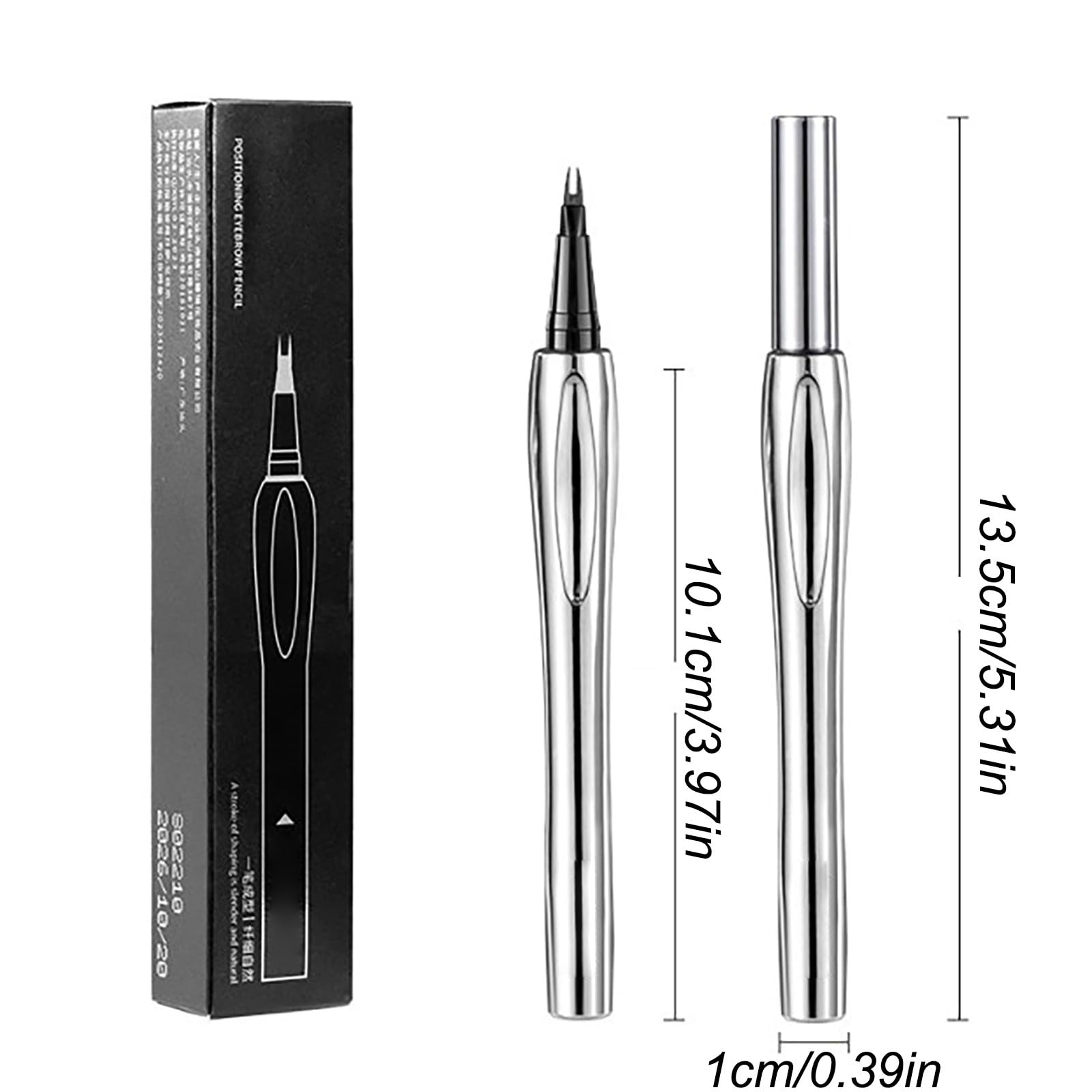 Олівець для брів 2-зубчастий 2 мл темно-сірий, фото №4