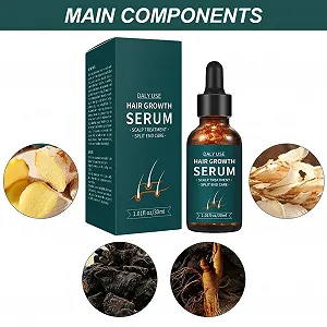 Сыворотка для роста волос, Средство для роста волос для женщин и мужчин, против выпадения волос, способствует более густому, полному и быстрому росту волос, для истонченных волос, утолщение и пробуждение, 30 мл synthetic.ua - Фото 1