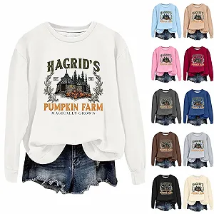 Хелловін Світшот Generisch З принтом гарбуза, жіночий - Фото 1