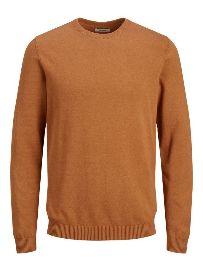 Пуловер JJEBASIC KNIT CREW NECK NOOS 12137190-Umber Jack&Jones  S, фото №4