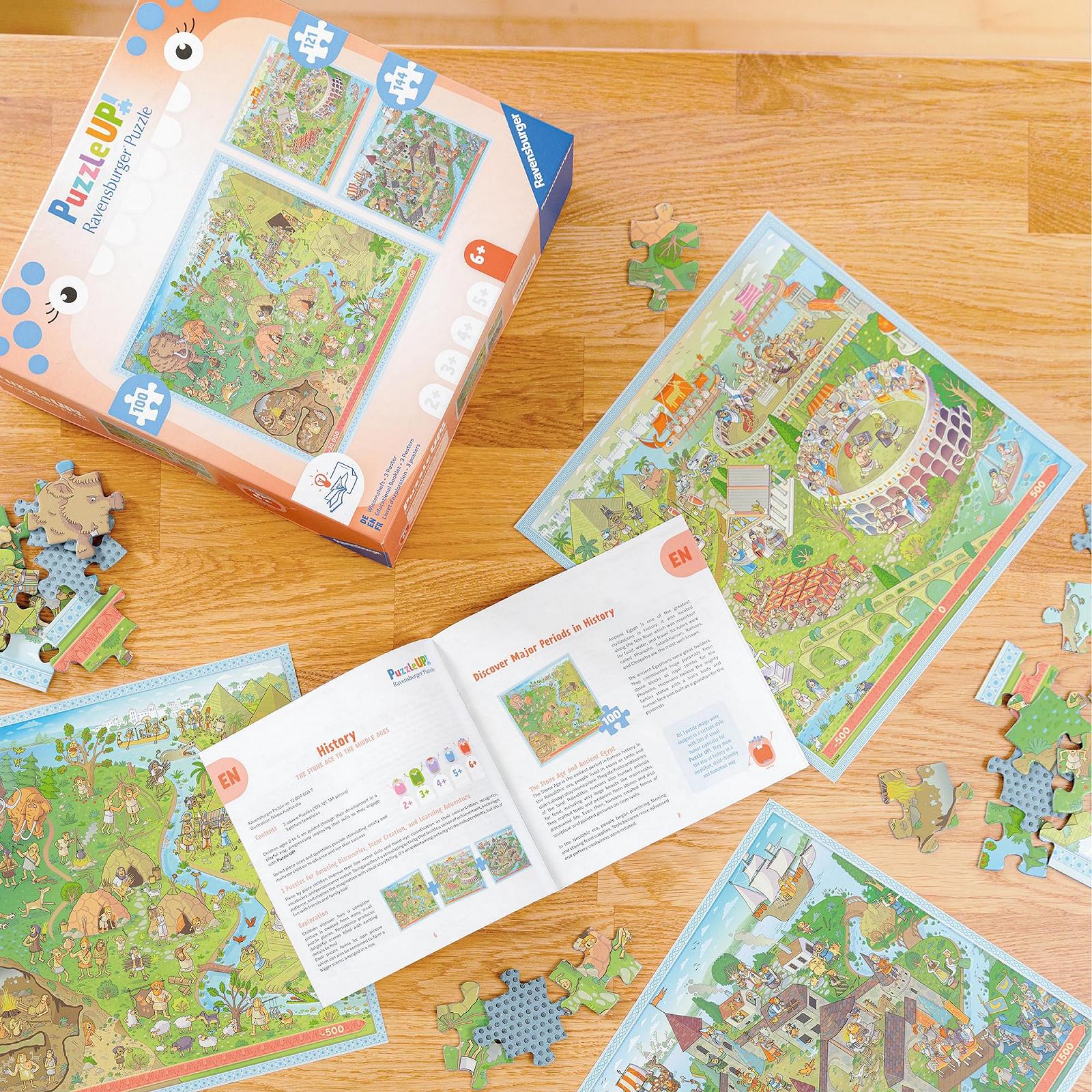Набор пазлов Ravensburger Puzzle UP 12004002 History 3 шт (100, 121, 144 элемента), фото №5 Набор пазлов Ravensburger Puzzle UP 12004002 History 3 шт (100, 121, 144 элемента), фото №5