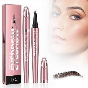 Олівець для брів 3D Microblading 4 кінчики Довготривалість природний вигляд Темно-коричневий - Фото 1