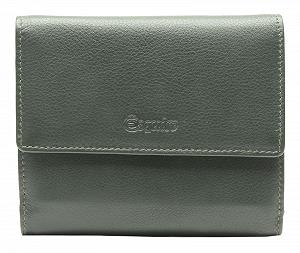 Кошелек RFID кожаный Esquire Viktoria 12 см, зеленый - Фото 1