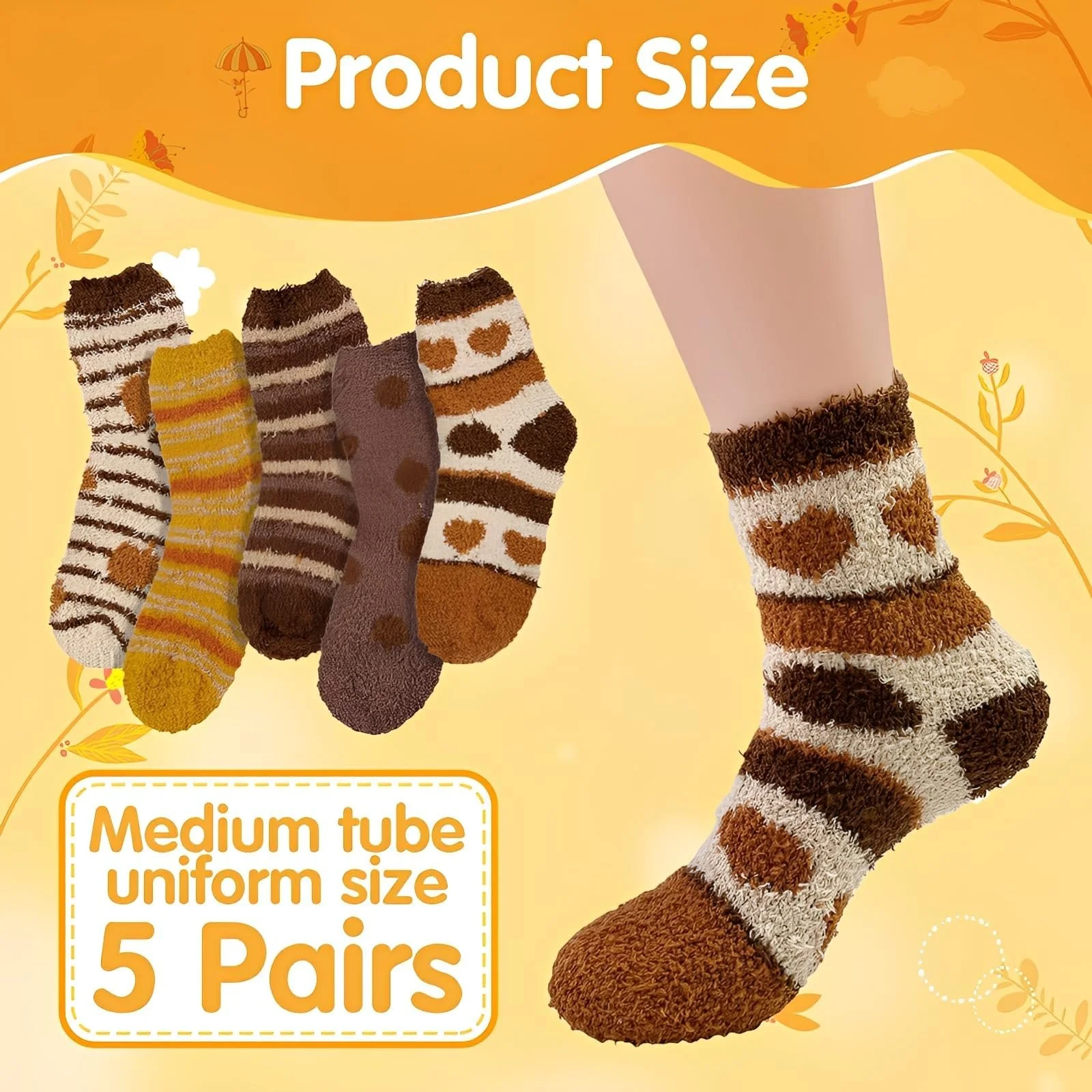 Шкарпетки Пухнасті Жіночі 5 пар - М'які (EU 36-43), фото №2