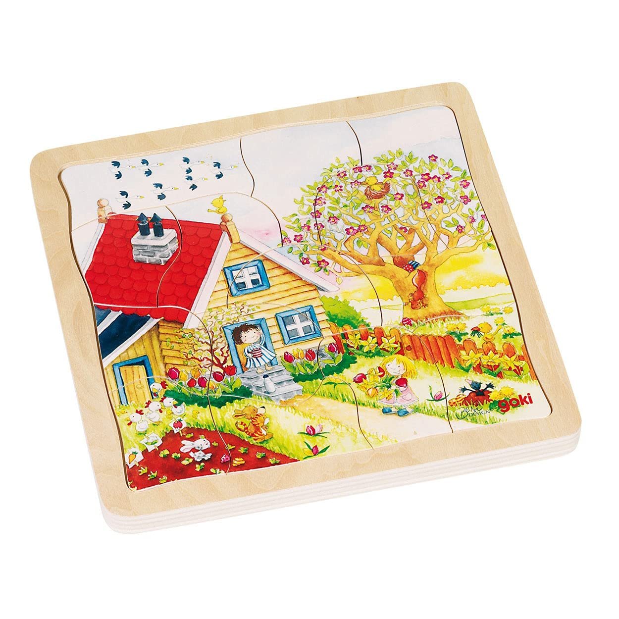 Пазл Goki 57684 Layered Puzzle Seasons Mixed, фото №3
