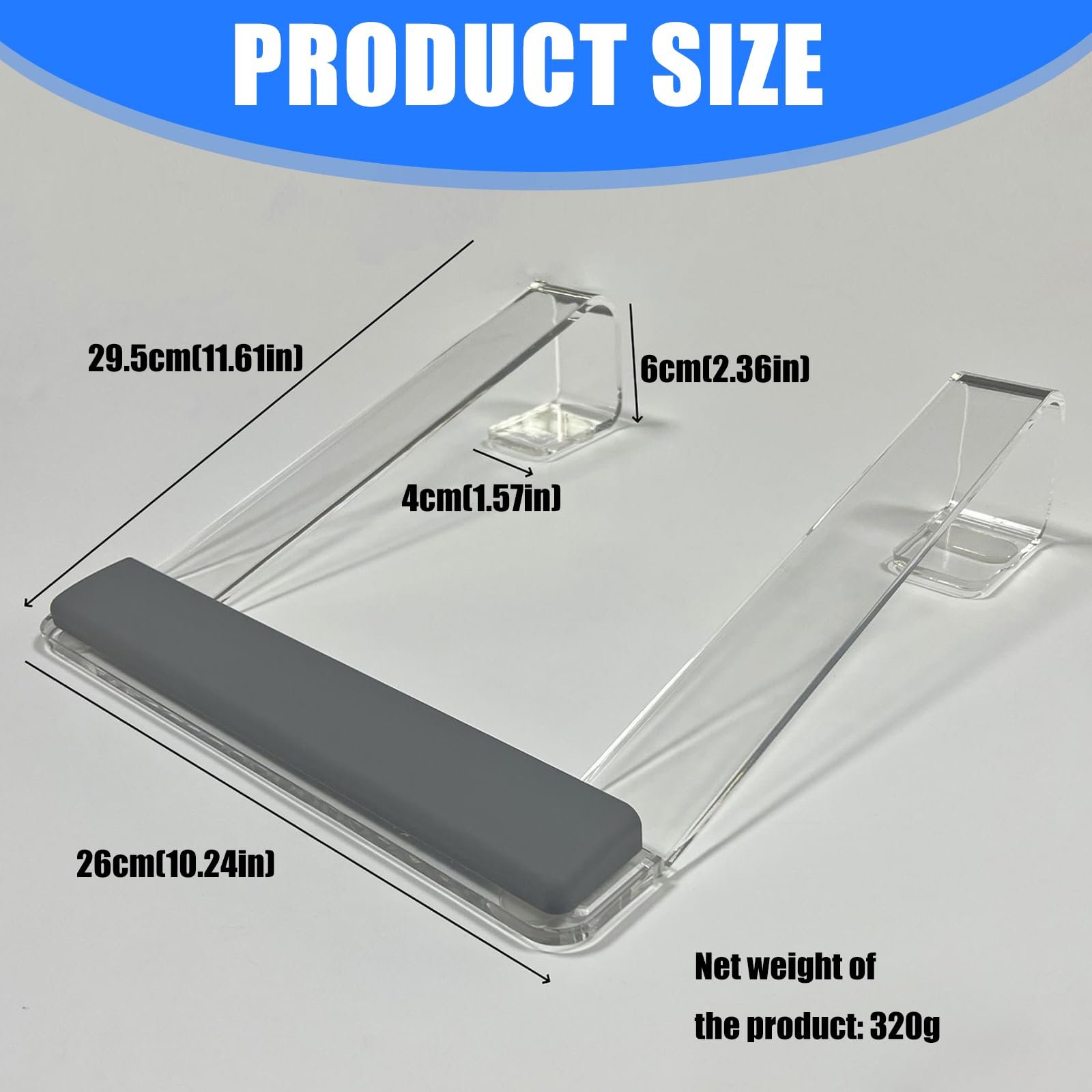 Підставка для ноутбука Акрилова підставка для комп'ютера для читання, фото №5