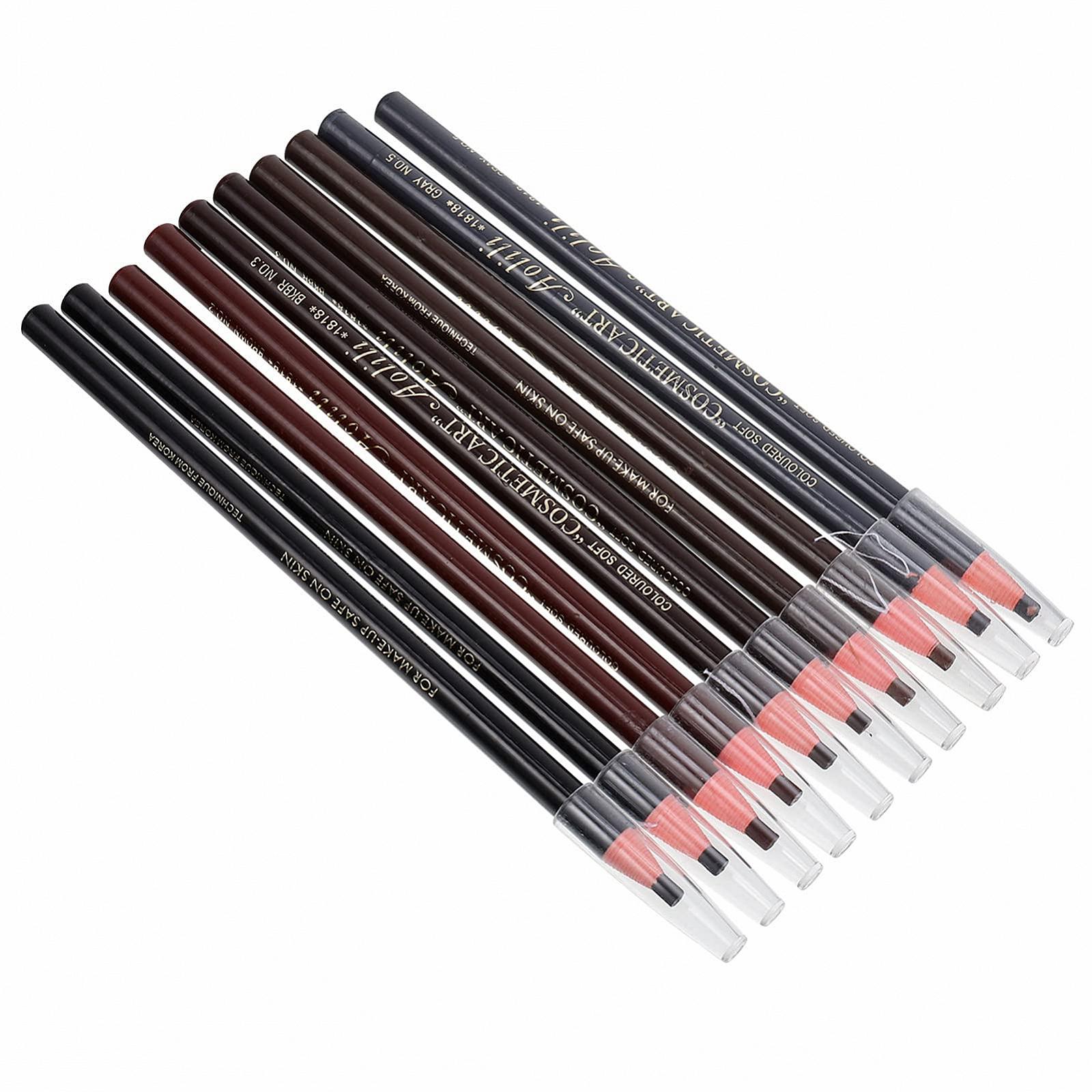 Олівець для брів Uonlytech Microblading Eyebrow Peel Off Pencil Чорний Упаковка з 10 штук, фото №1