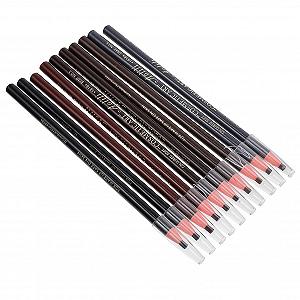 Олівець для брів Uonlytech Microblading Eyebrow Peel Off Pencil Чорний Упаковка з 10 штук - Фото 1