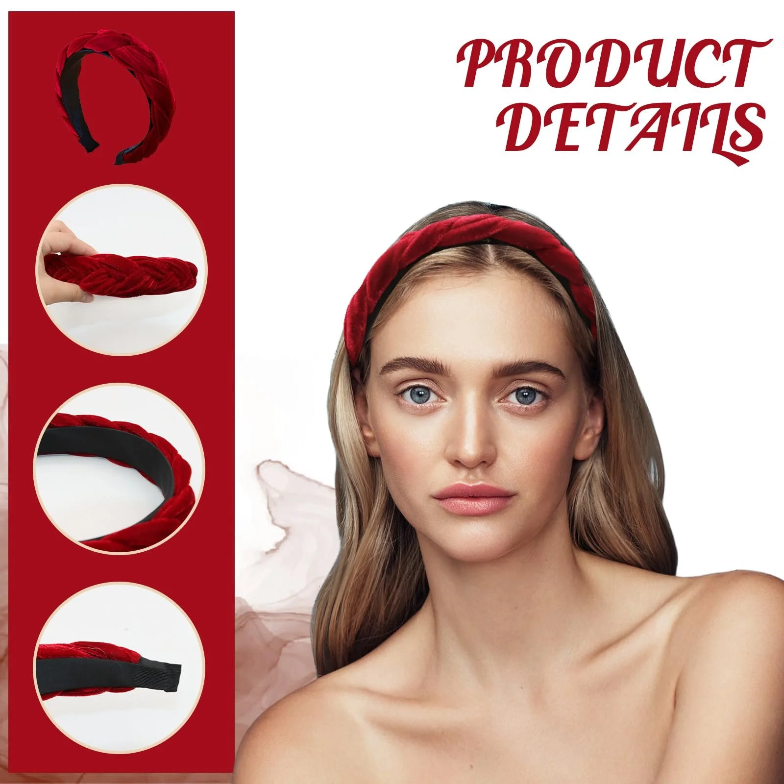 Обруч Оксамитовий Плетений, фото №5