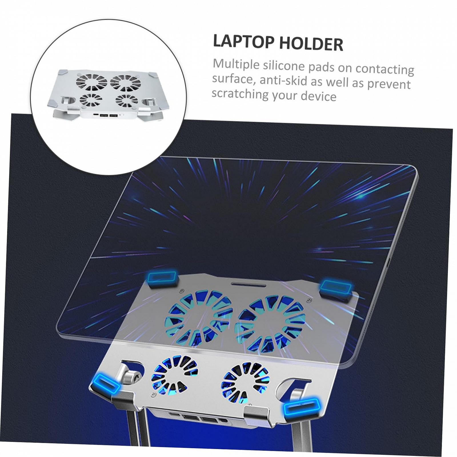 Підставка для ноутбука NUOBESTY Регульована з вентиляторами для охолодження Ергономічна для ПК, фото №9