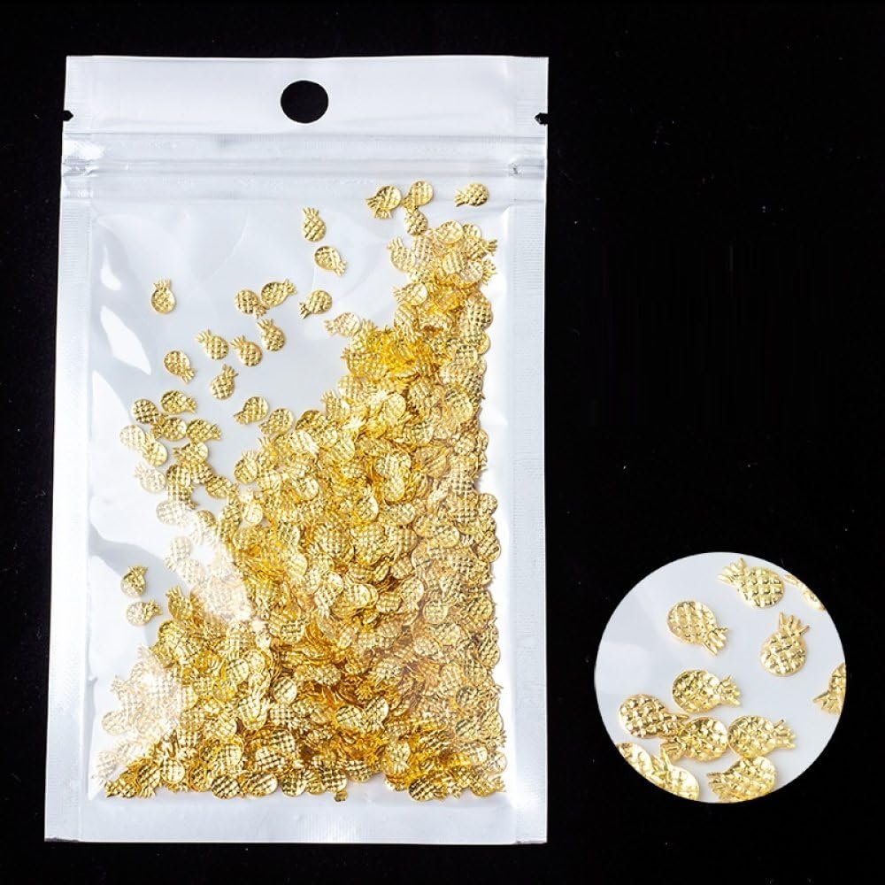 Украшения для ногтей Золотые Ананас 4 мм x 6 мм, 1000 шт, фото №1
